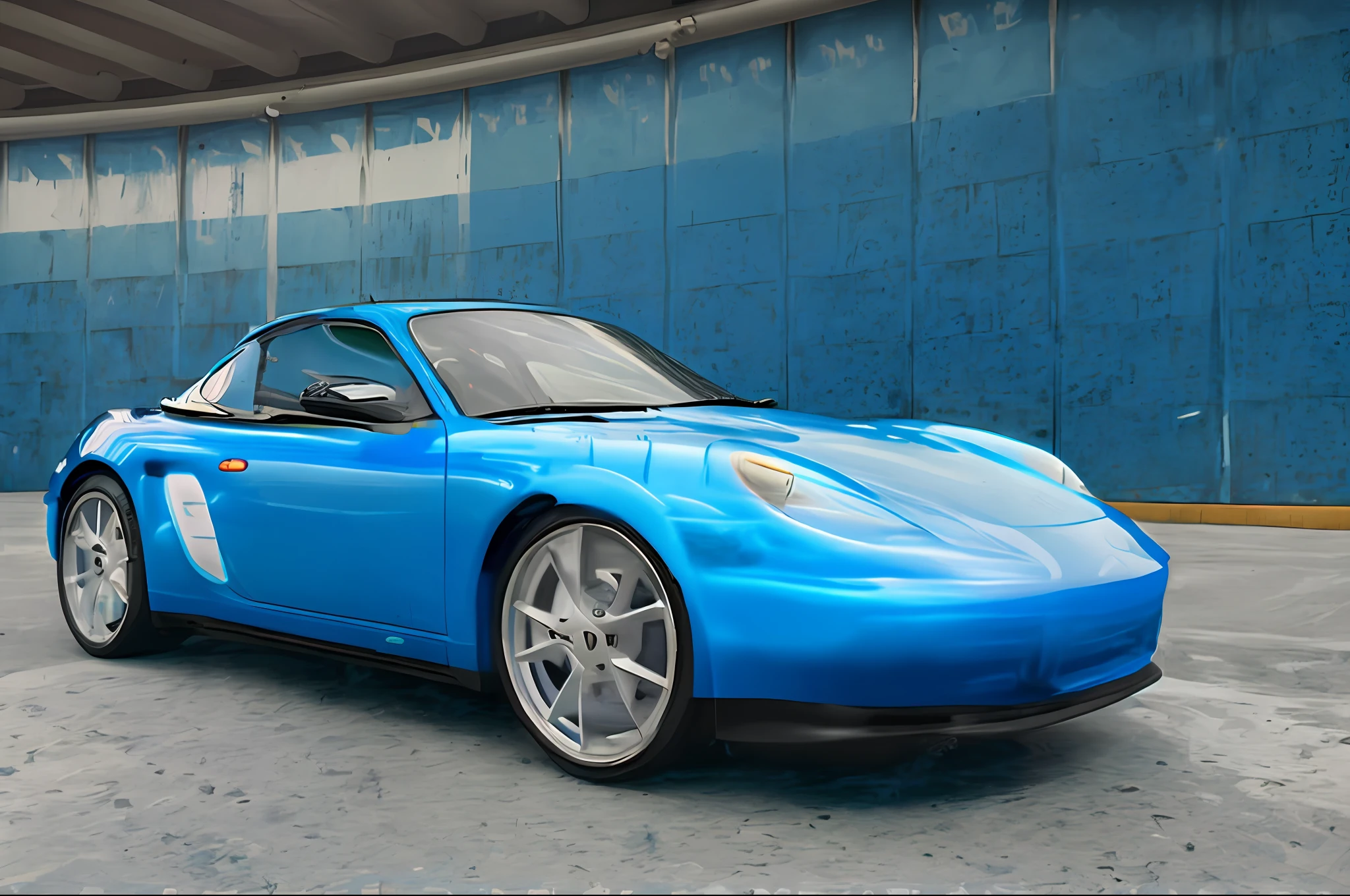 arafed blue sports car parked in front of a wall, porsche, porche, porsche 911, porsche 9 1 1, porsche gt 3 in hawaii city, porsche 911 in the future engine, automotive photography, sports car in the room, hyper realistic ”, hyper realistic”, glowing blue interior components, dynamic pearlescent teal light, pastel blue