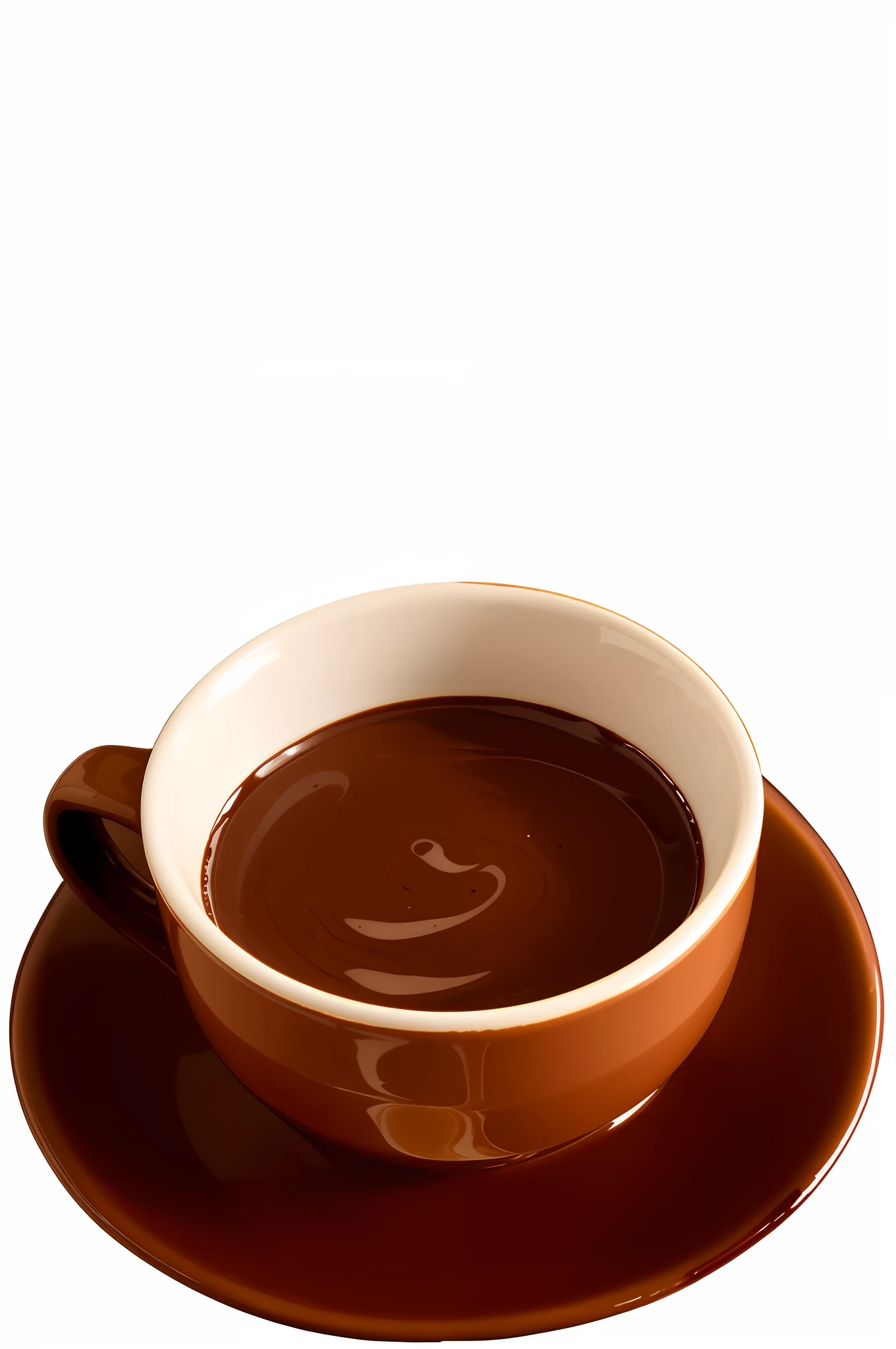 there is a cup of chocolate on a saucer on a saucer, chocolate, with a cup of hot chocolate, hot cocoa drink, some chocolate sauce, cup of coffee, smothered in melted chocolate, coffee cup, chocolate sauce, on a black background, next to a cup, hot coffee, caramel, coffee, brown, on black background, huge cup of coffee