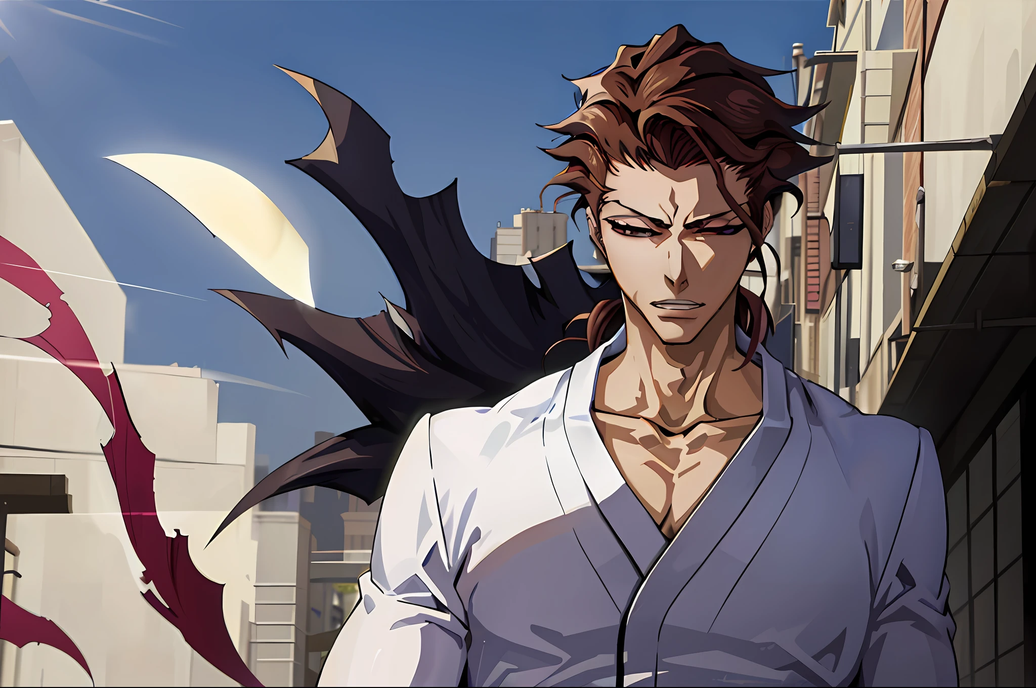 (masterpiece, best quality:1.2),1boy,solo,(Sōsuke Aizen), HD, unparalleled masterpiece, dynamic lighting, cinematic, epic