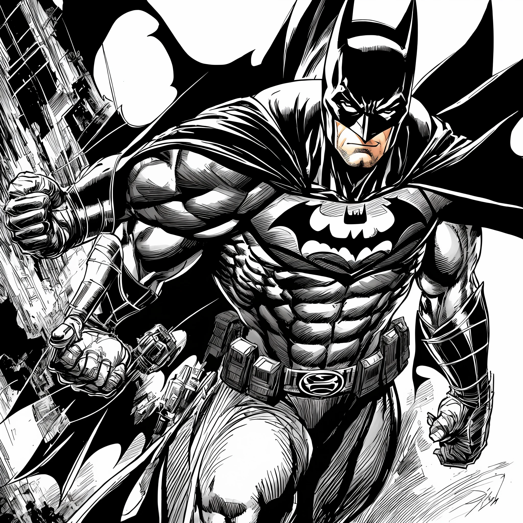 Batman drawn by Jim lee, master piece, comics style.