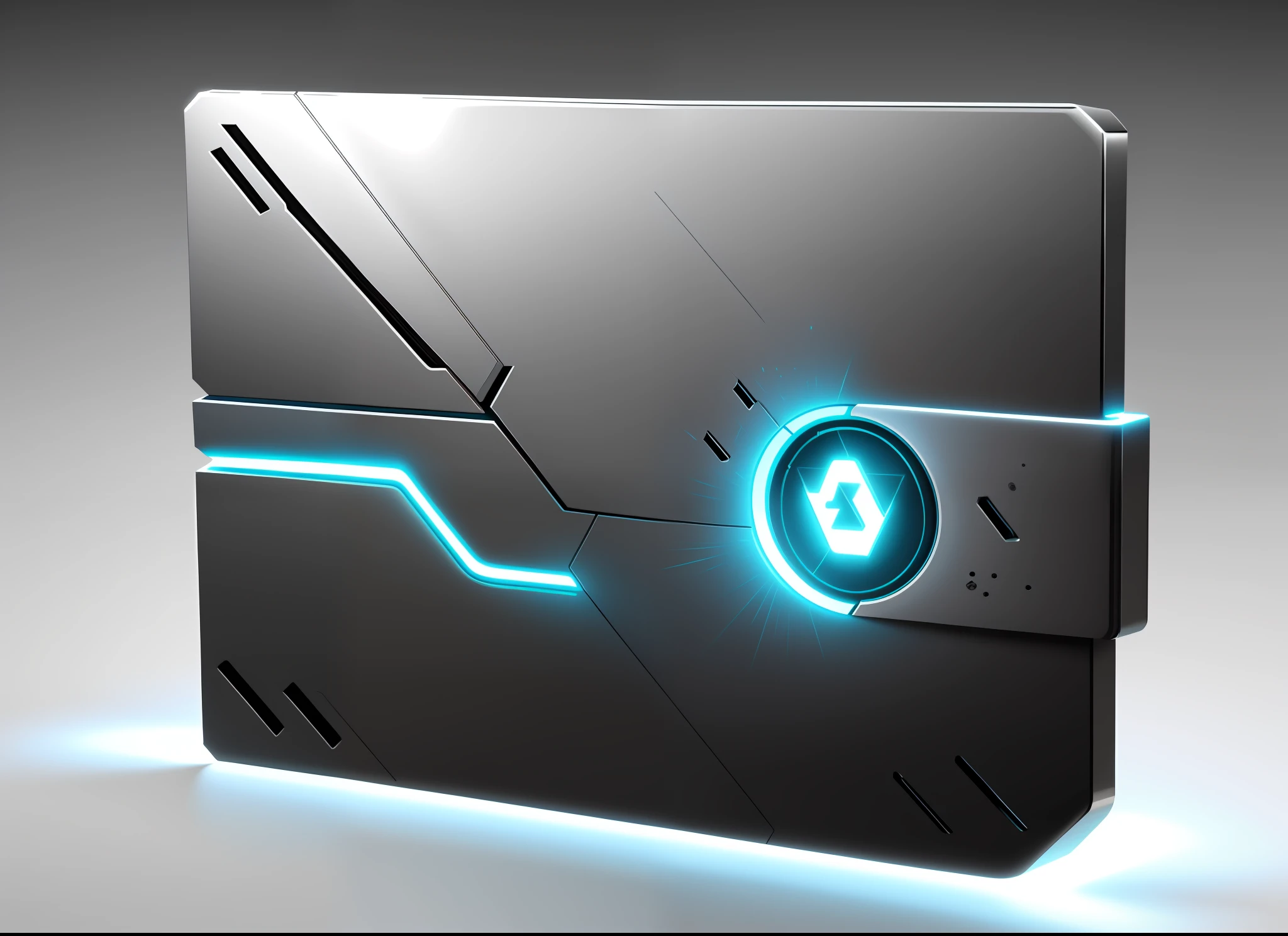 Metal skin with some scratches, hard surface modeling, hard surface modeling, extremely high details, lighter zippo concept art, hard surface, high resolution render, neon silver