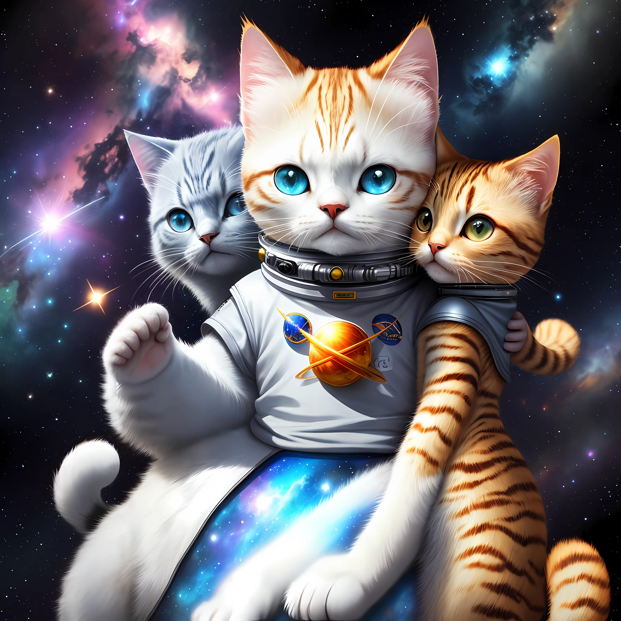 Space cat in love