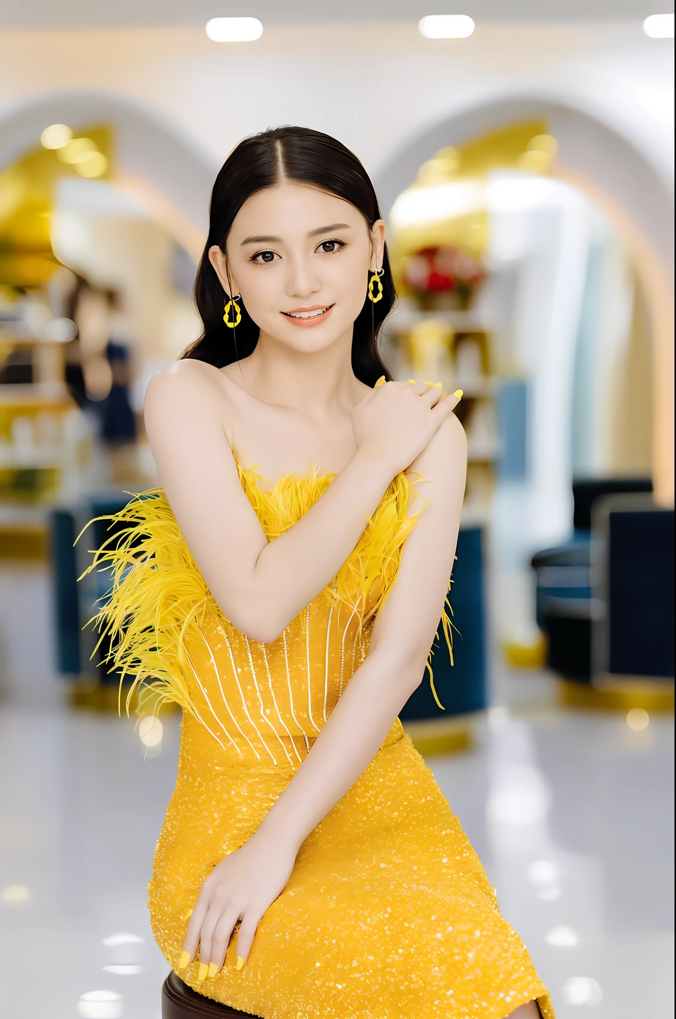 Best Quality, Masterpiece, Ultra High Resolution, (Realisticity: 1.4), Original Photo, 1Girl, Cinematic Lighting
