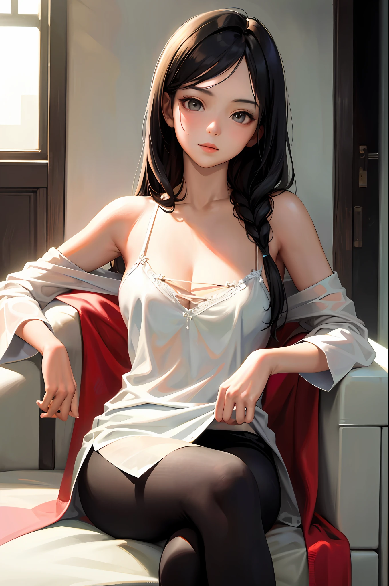 (Masterpiece, Side Light, Fine Eye: 1.2), Masterpiece * Portrait, Realistic, Three-dimensional Face, Glossy Skin,
