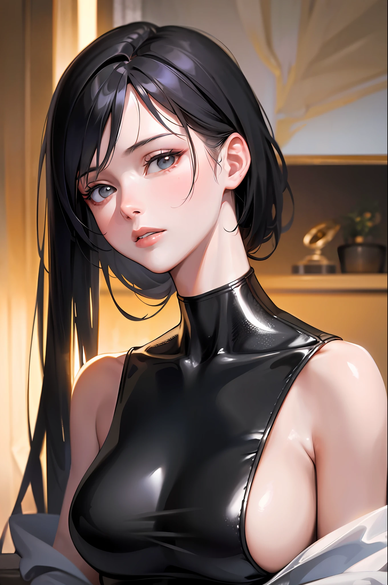 (Masterpiece, Side Light, Fine Eye: 1.2), Masterpiece * Portrait, Realistic, Three-dimensional Face, Glossy Skin,