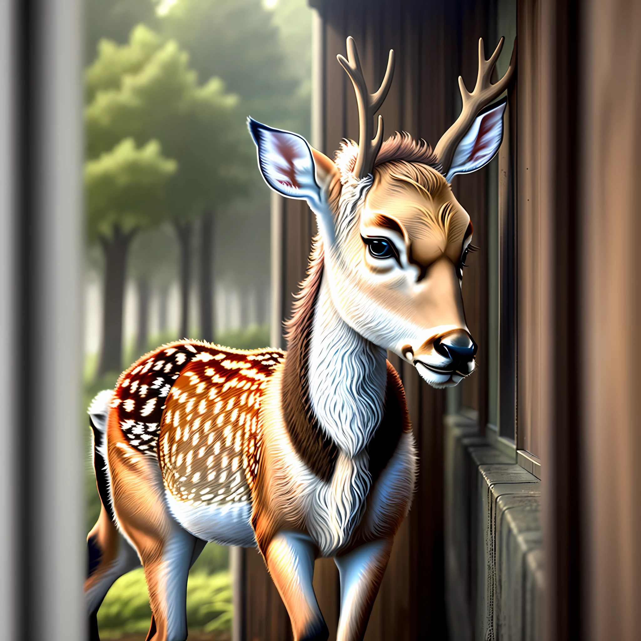 a young deer yearning for lovemaking