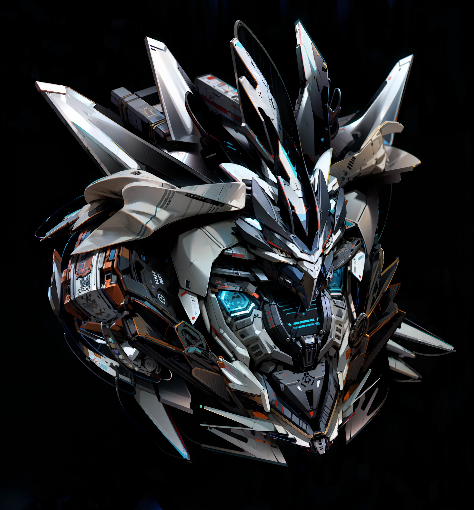 Robot Head, Epic Robot, Red Livery, Right-Hand Throwing Shield, Mechanical, Complex, Real, Humanoid Mecha, Roland Ziervinskis 3d Render Art, Polycount Contest Winner, Humanoid Mecha, 3D Rendering Stylized, Beautiful Robot Character Design, Mecha Portrait, Mecha, Transformers Style, Realism,