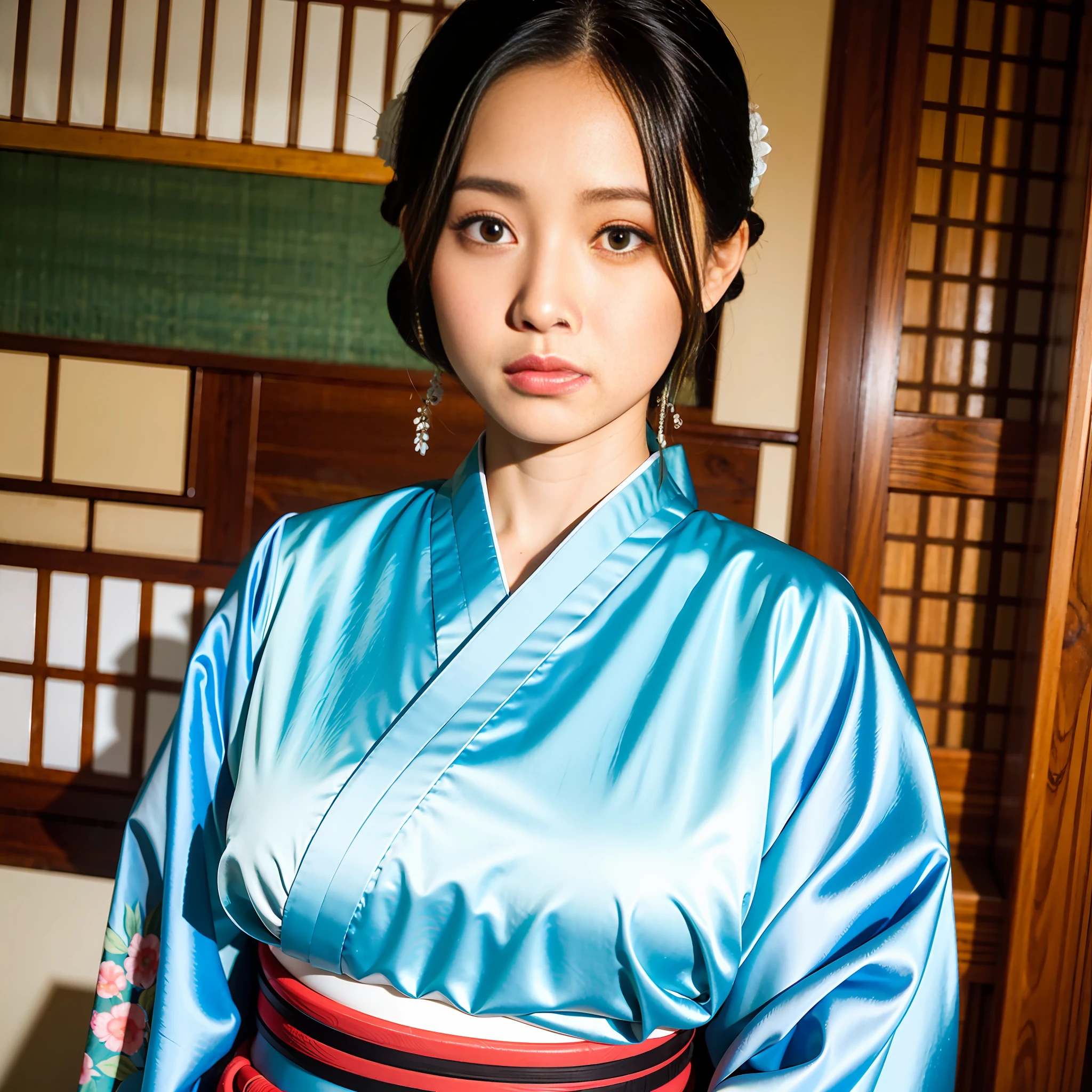 (8k, masterpiece, best quality, raw photo),kimono, obi, japanese-style room