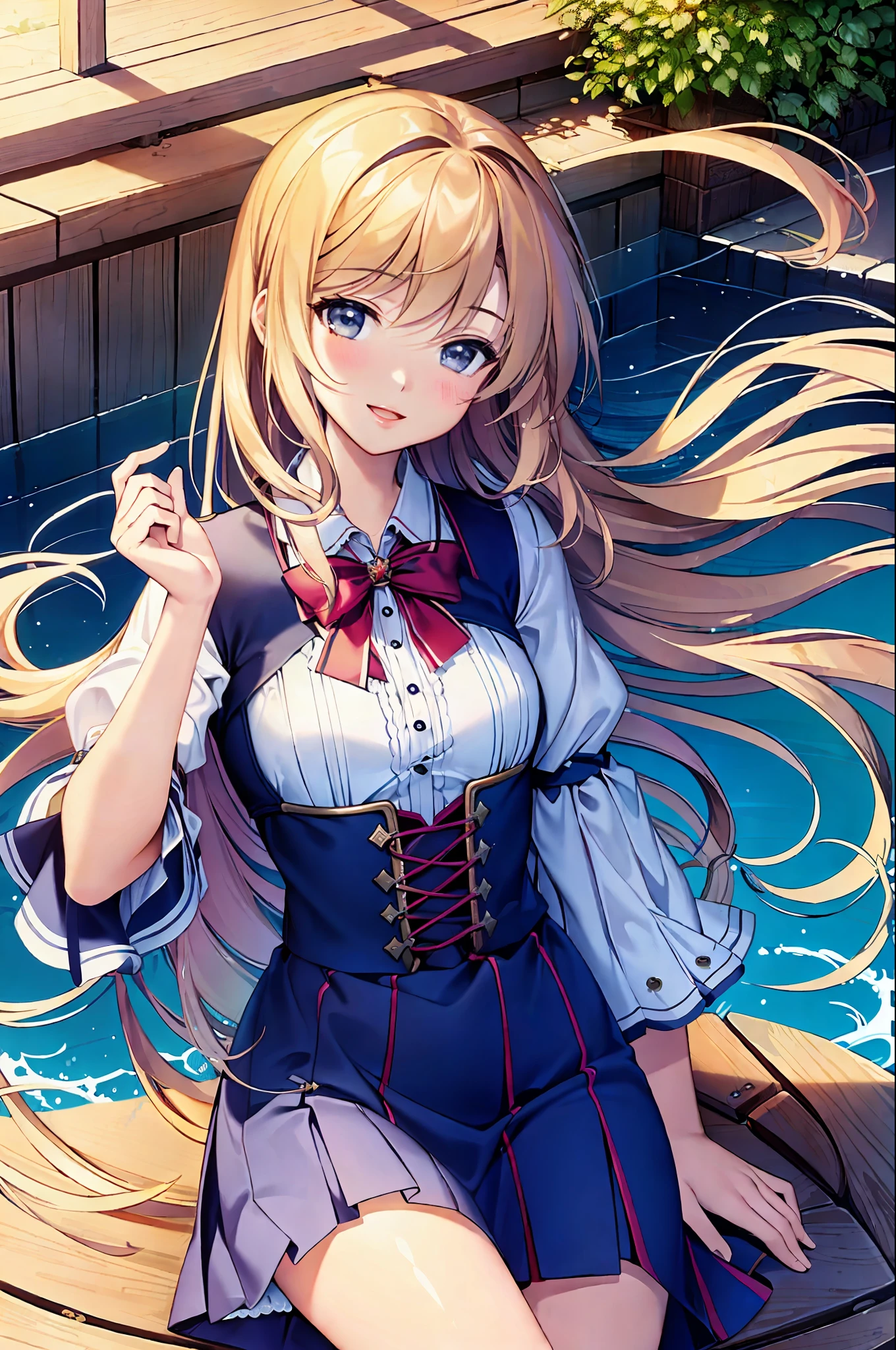 (masterpiece), (highest quality), 18 year old beautiful girl, (((super definition)), (high definition CG illustration), (happiness),