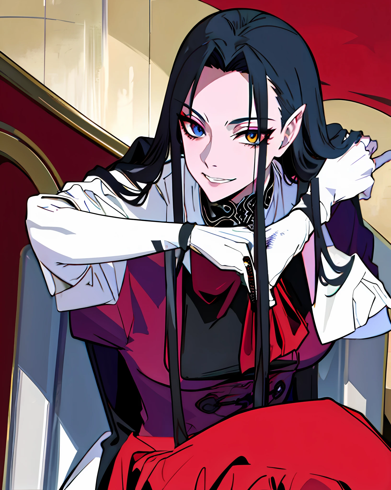 A beautiful villain beautiful majestic and sexy, only very badly