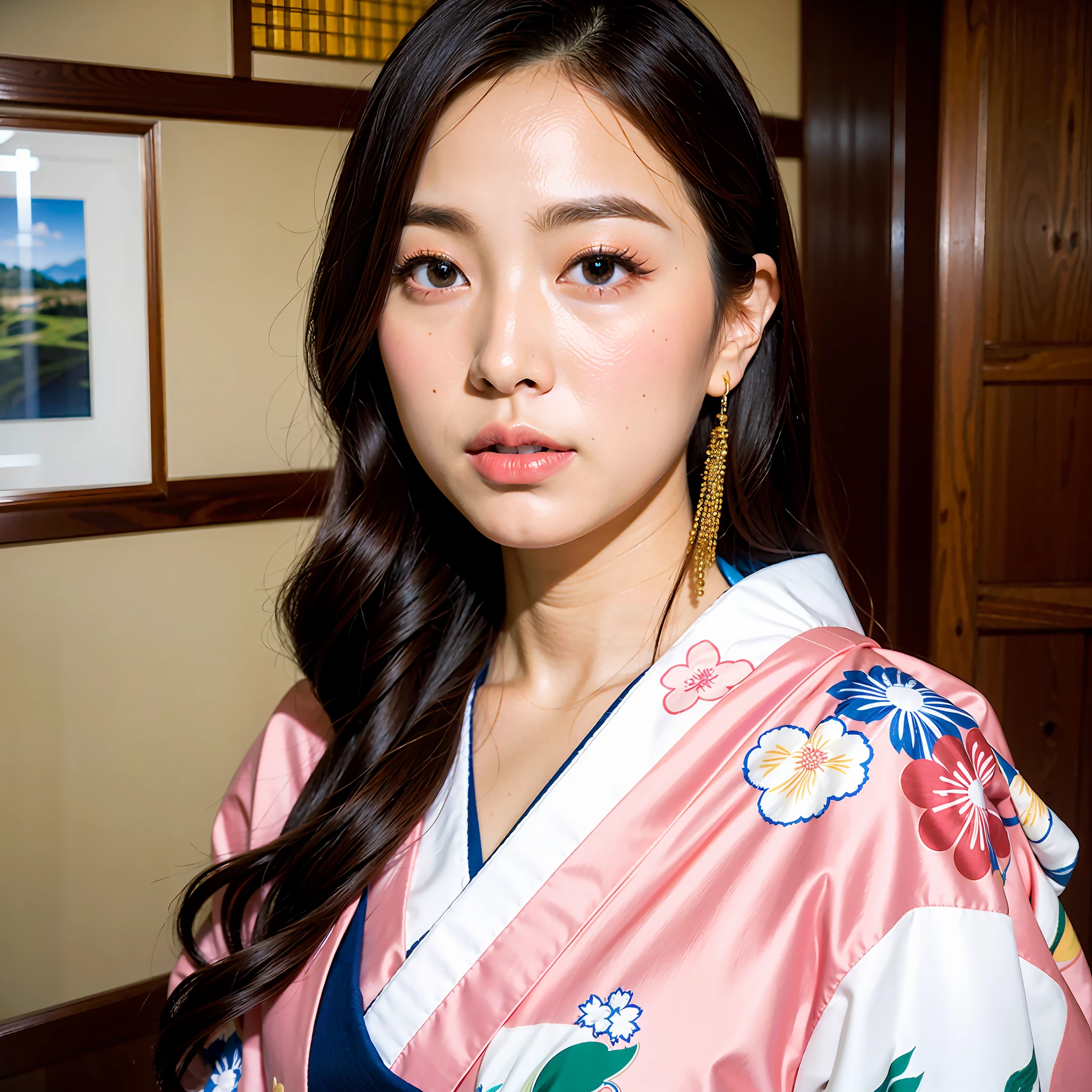 (8k, masterpiece, best quality, raw photo),kimono, obi, japanese-style room