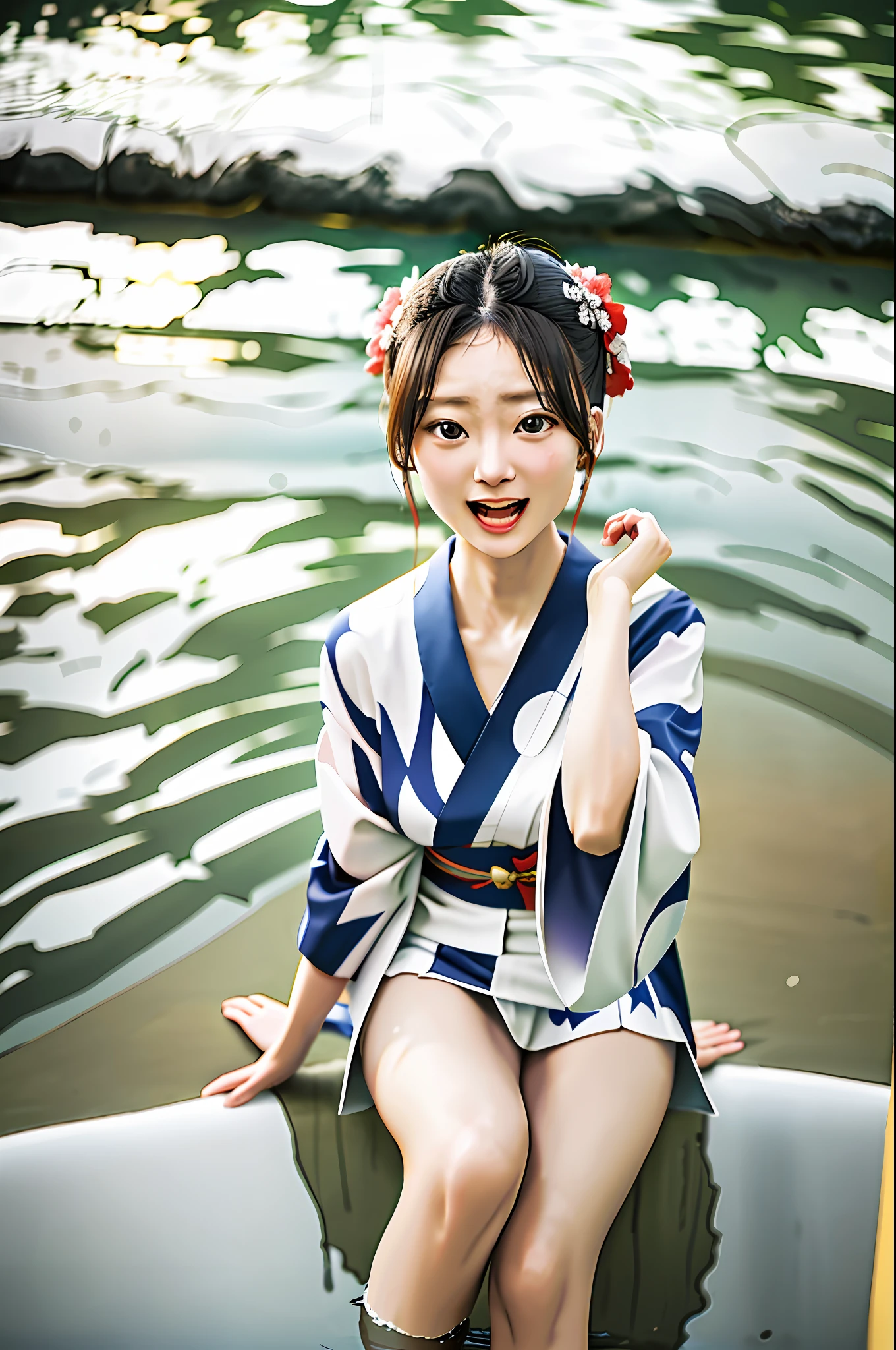 kimono, sailor suit, bikini, shouting,