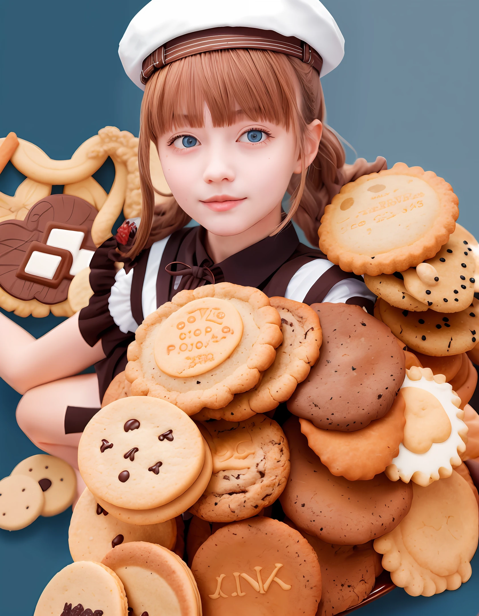 cookies, biscuits, chocolate, sailor suit, schoolgirl,