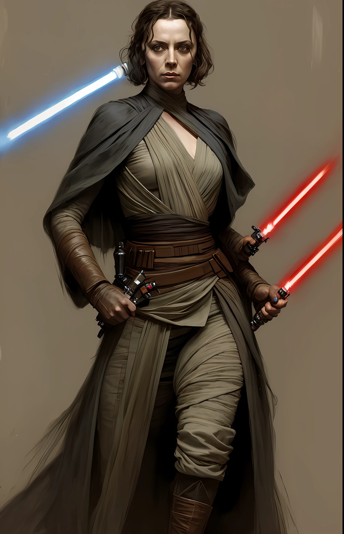 A Star Wars’s Jedi Grandmaster in the style of Mark Demsteader