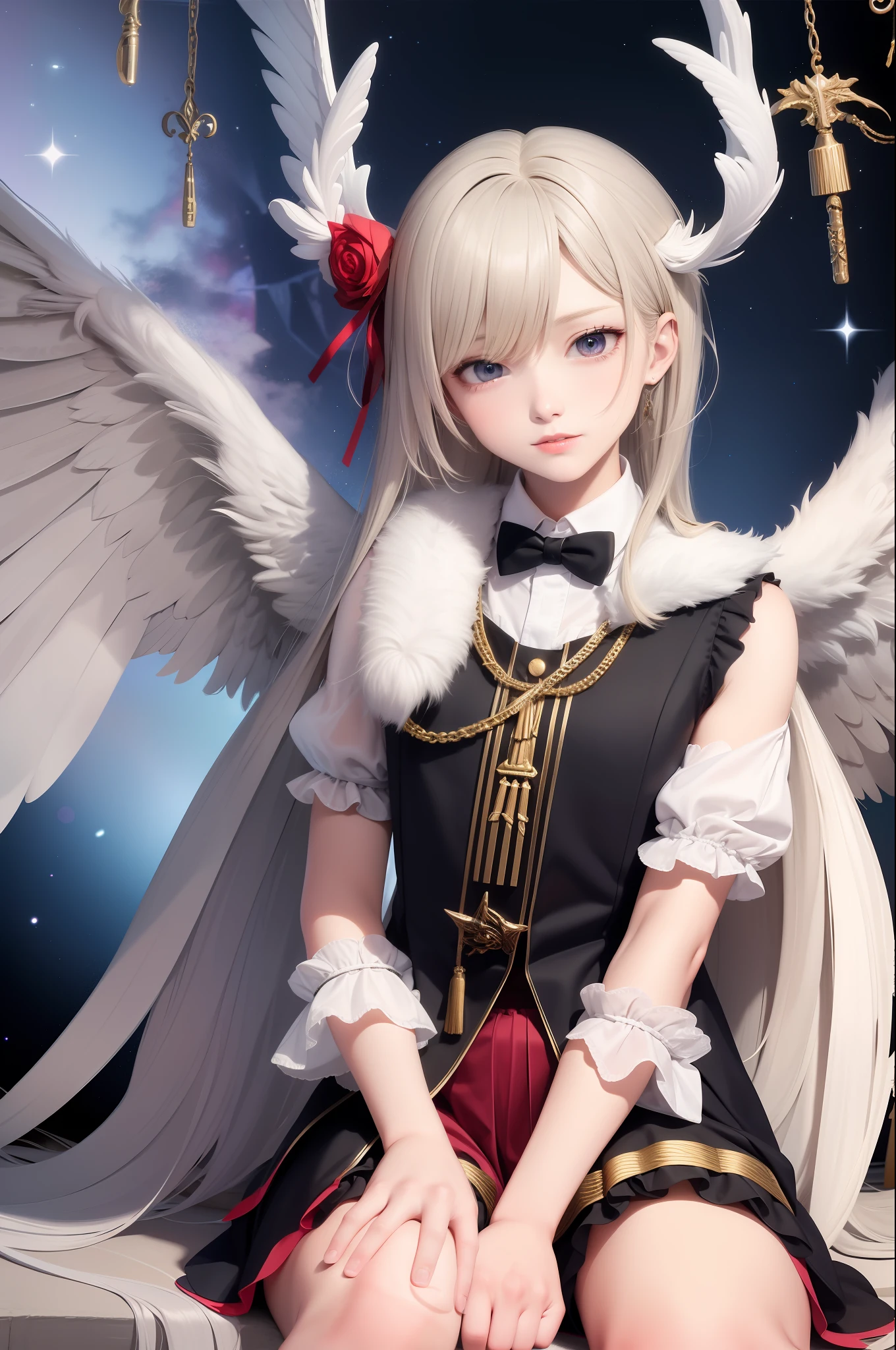 Lucifer, 12 angel wings, 20s, Hosomi male