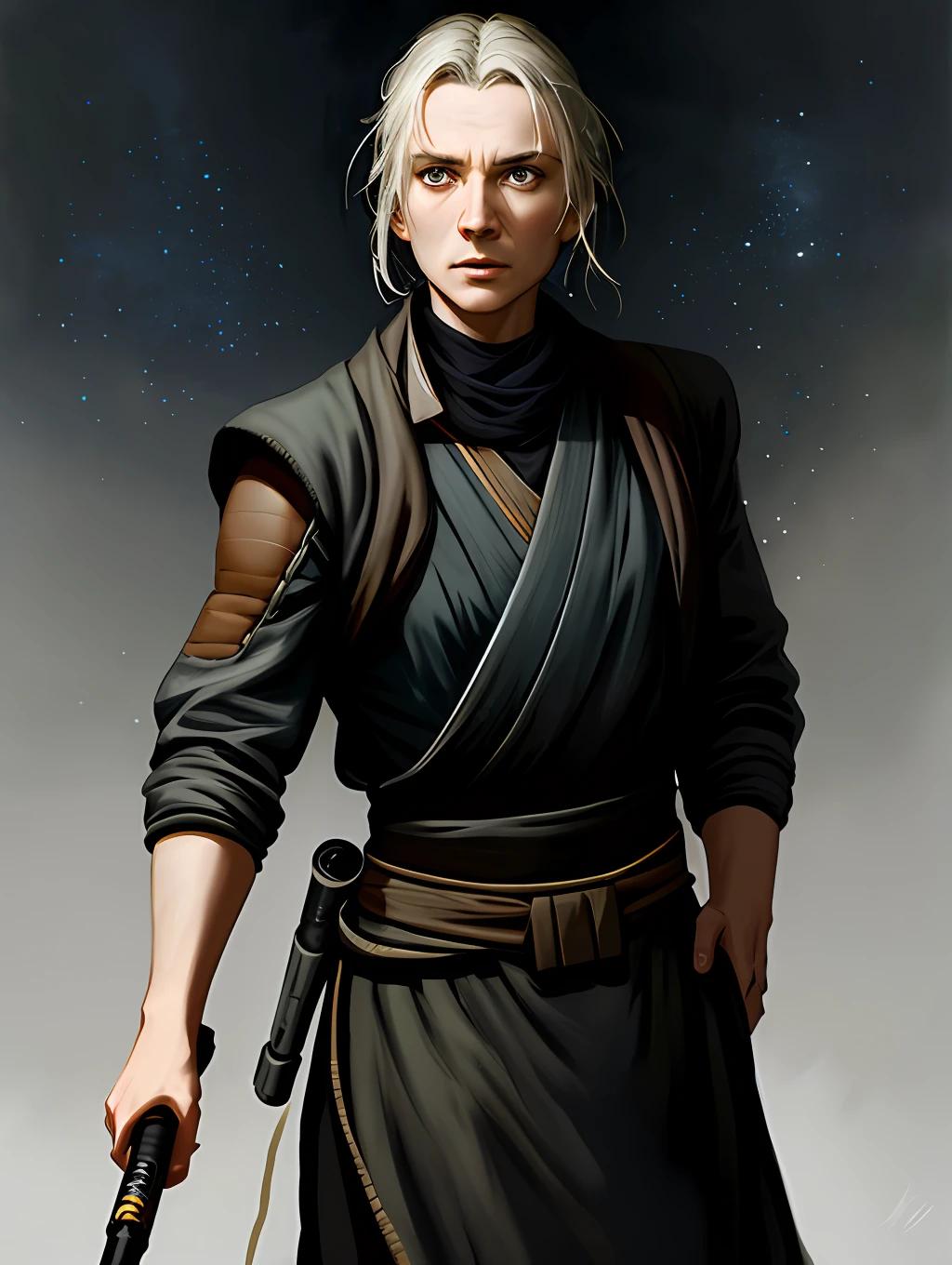 A Star Wars’s Jedi Grandmaster in the style of Mark Demsteader