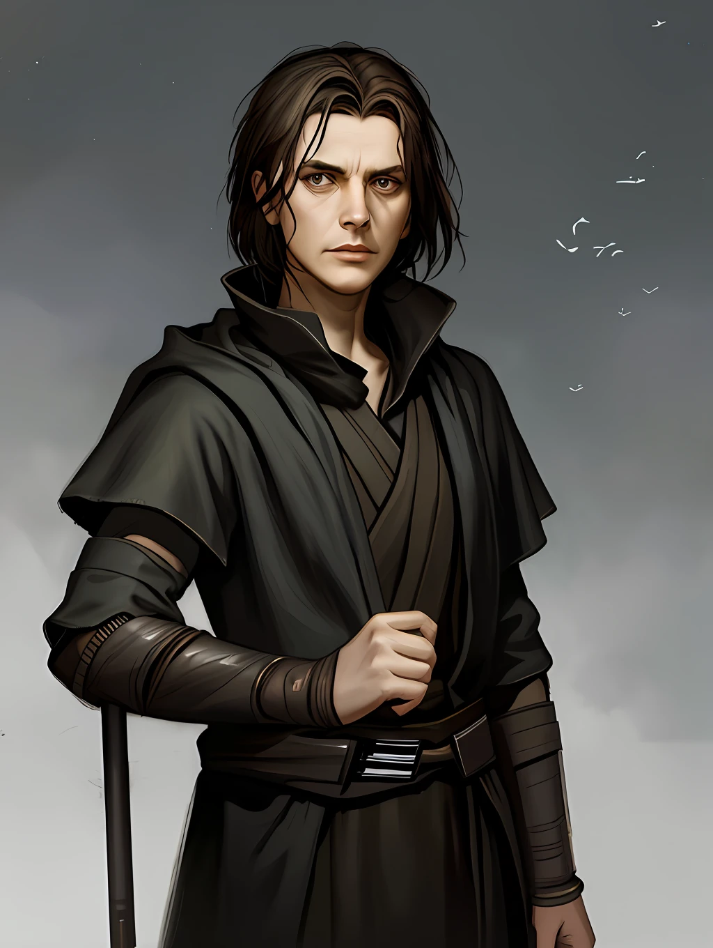 A Star Wars’s Jedi Grandmaster in the style of Mark Demsteader