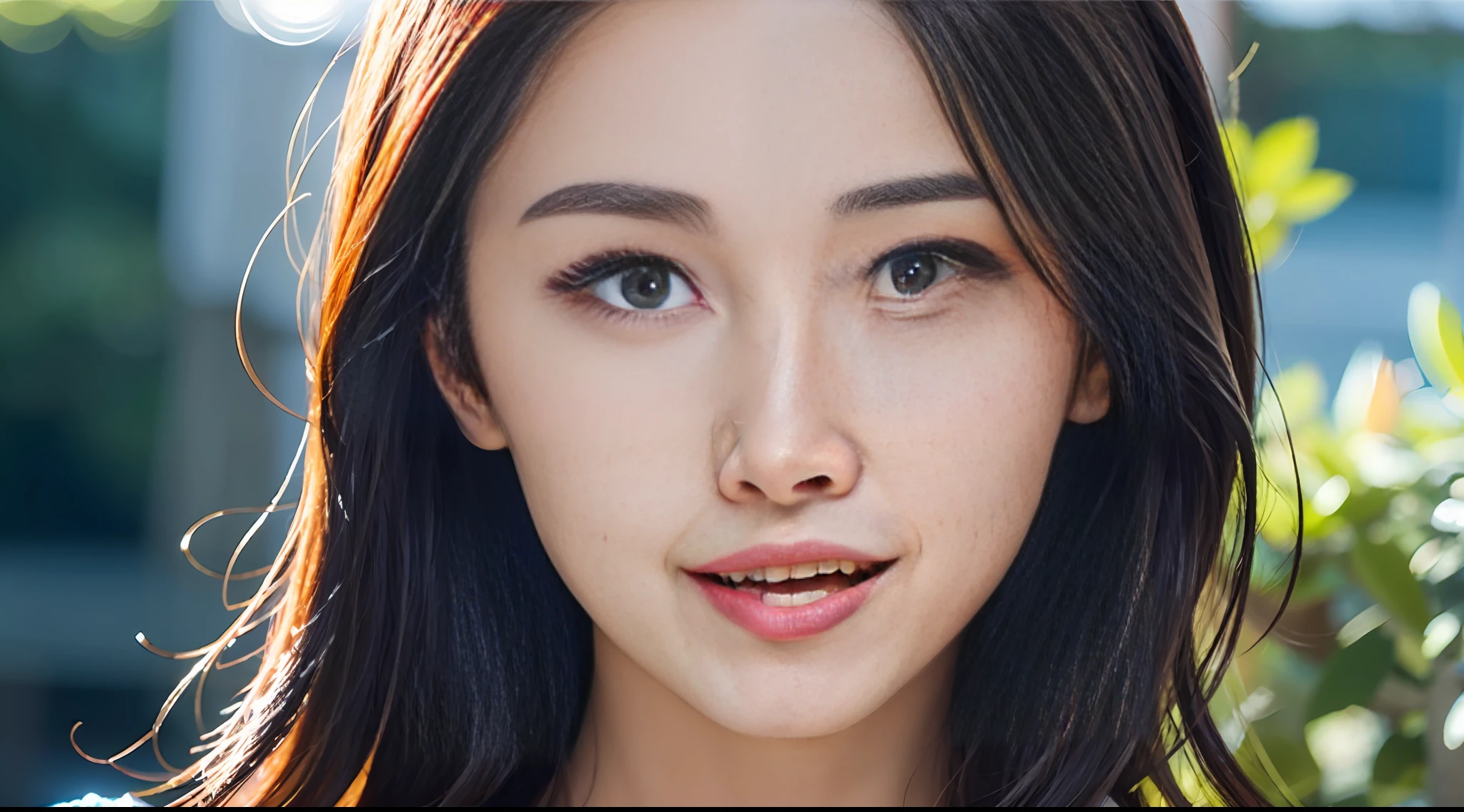 Realistic and colorful cosplay, various cosplay, black eyes, black hair, smile, (((one girl))), NSFW, ((best quality, 8K, masterpiece: 1.3)), clear focus: 1.2, (layer cut , big breasts: 1.2), perfect body beauty: 1.4, thin abs: 1.2, wet body: 1.5, 16:9 acceptance ratio, highly detailed face and skin textures, detailed eyes, double eyelids, natural background