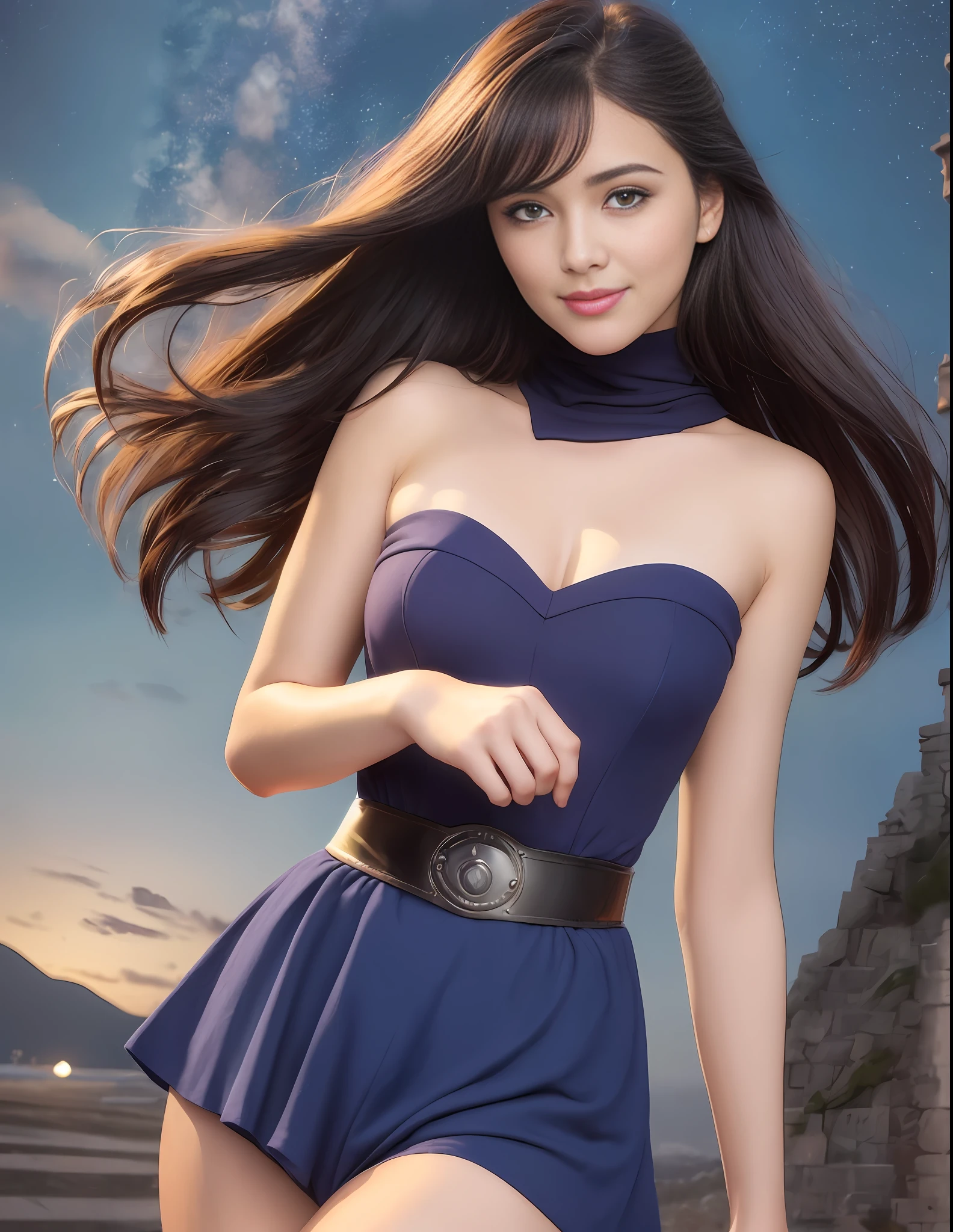 (64K, UHD, Best Quality, Masterpiece: 1.2), (Realistic, Photorealistic: 1.37), Super Detailed, Girl 1 Person, Cute, Solo, Beautiful Detailed Sky, Detailed Ballpark, Night, Full Length View, Standing, 23 years old, Height 167cm, Weight 55kg, Bust 85cm, F Cup, Waist 56cm, Hips 80cm, (Blushing nose), (Smile: 1.15), (Closed mouth), Big, NovaFrogStyle, beautiful fine eyes, night, body-fitting sailor suit, rain, (short hair: 1.2), floating,