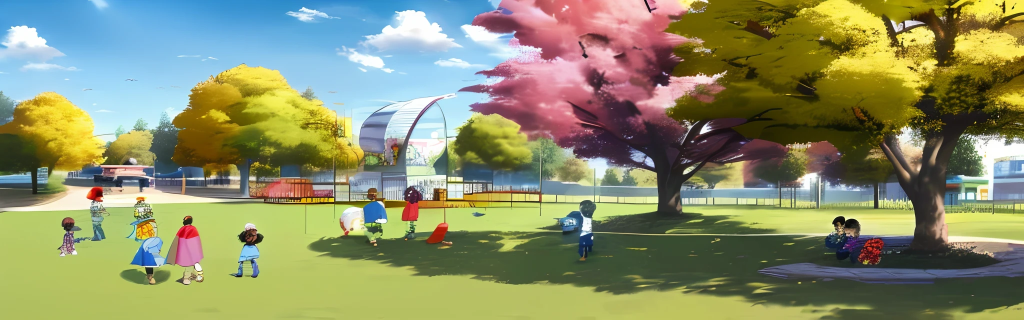 Children's Day, children play in the park