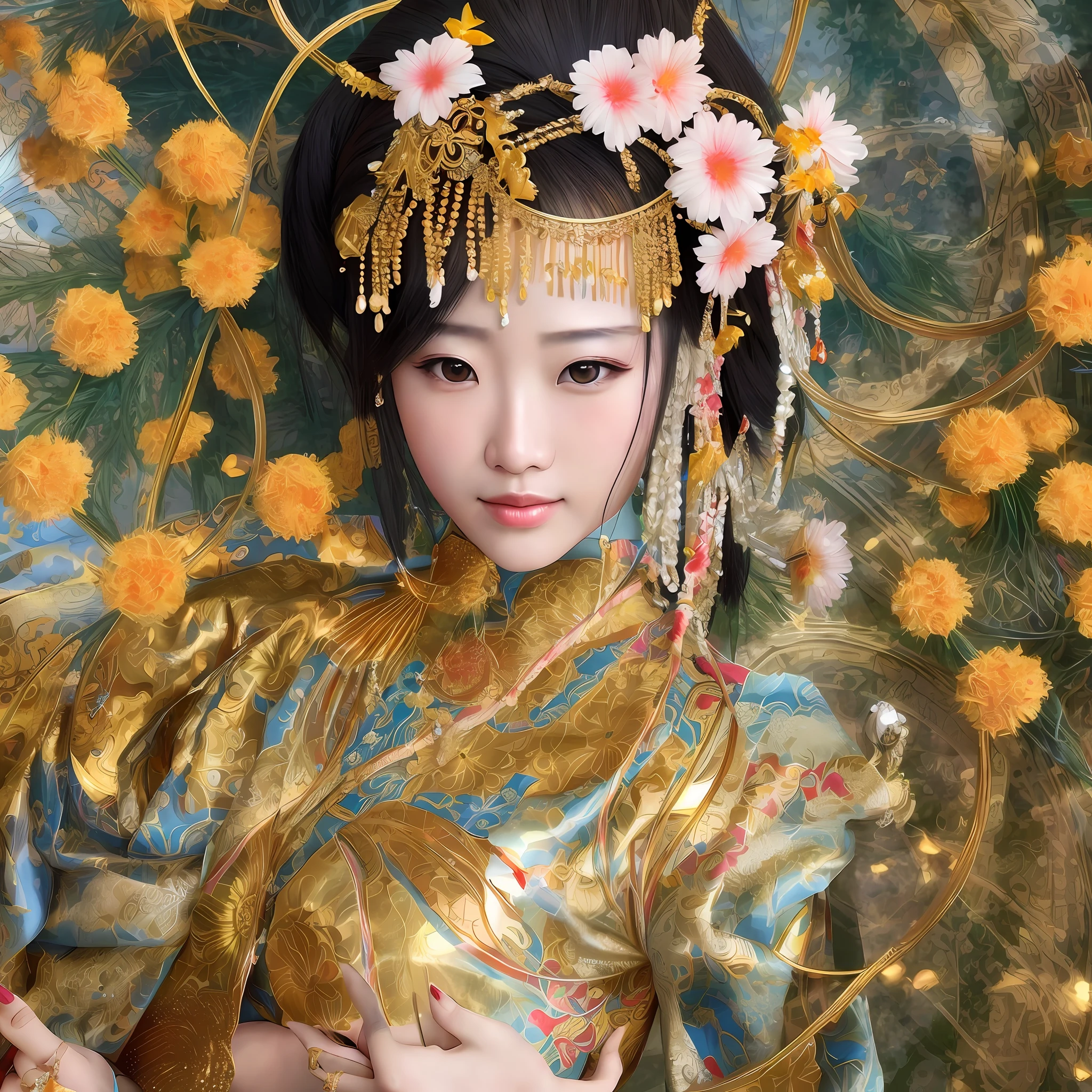 Oriental beauty, beautiful, temperamental, sunny, sharp-eyed, real, realistic, superlative