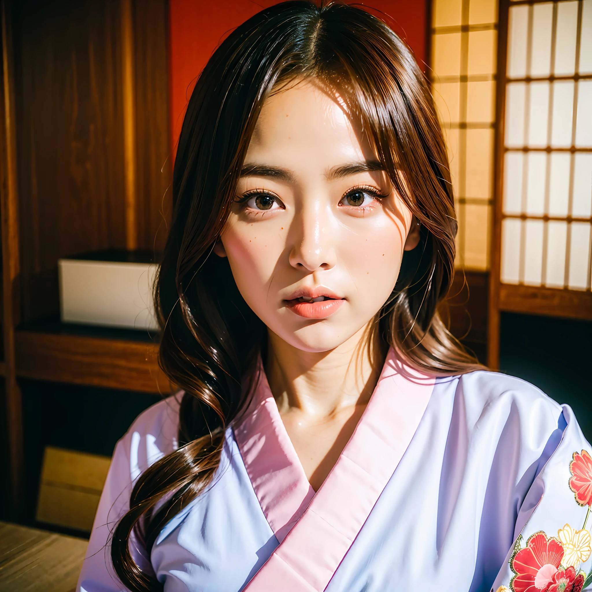 (8k, masterpiece, best quality, raw photo),kimono, obi, japanese-style room