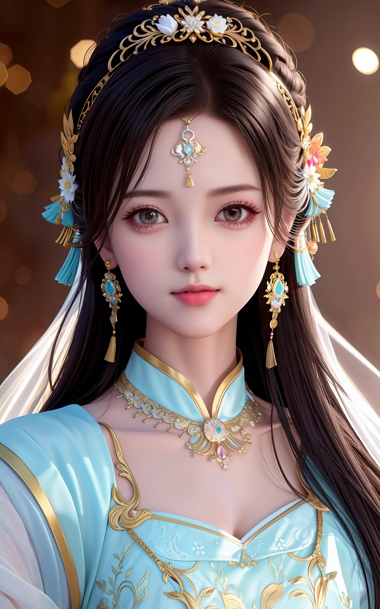 best quality, masterpiece, highres, 1girl,china wedding  dress,hair ornament,necklace, jewelry,Beautiful face,upon_body, tyndall effect,photorealistic, dark studio, rim lighting, two tone lighting,(high detailed skin:1.2), 8k uhd, dslr, soft lighting, high quality, volumetric lighting, candid, Photograph, high resolution, 4k, 8k, Bokeh