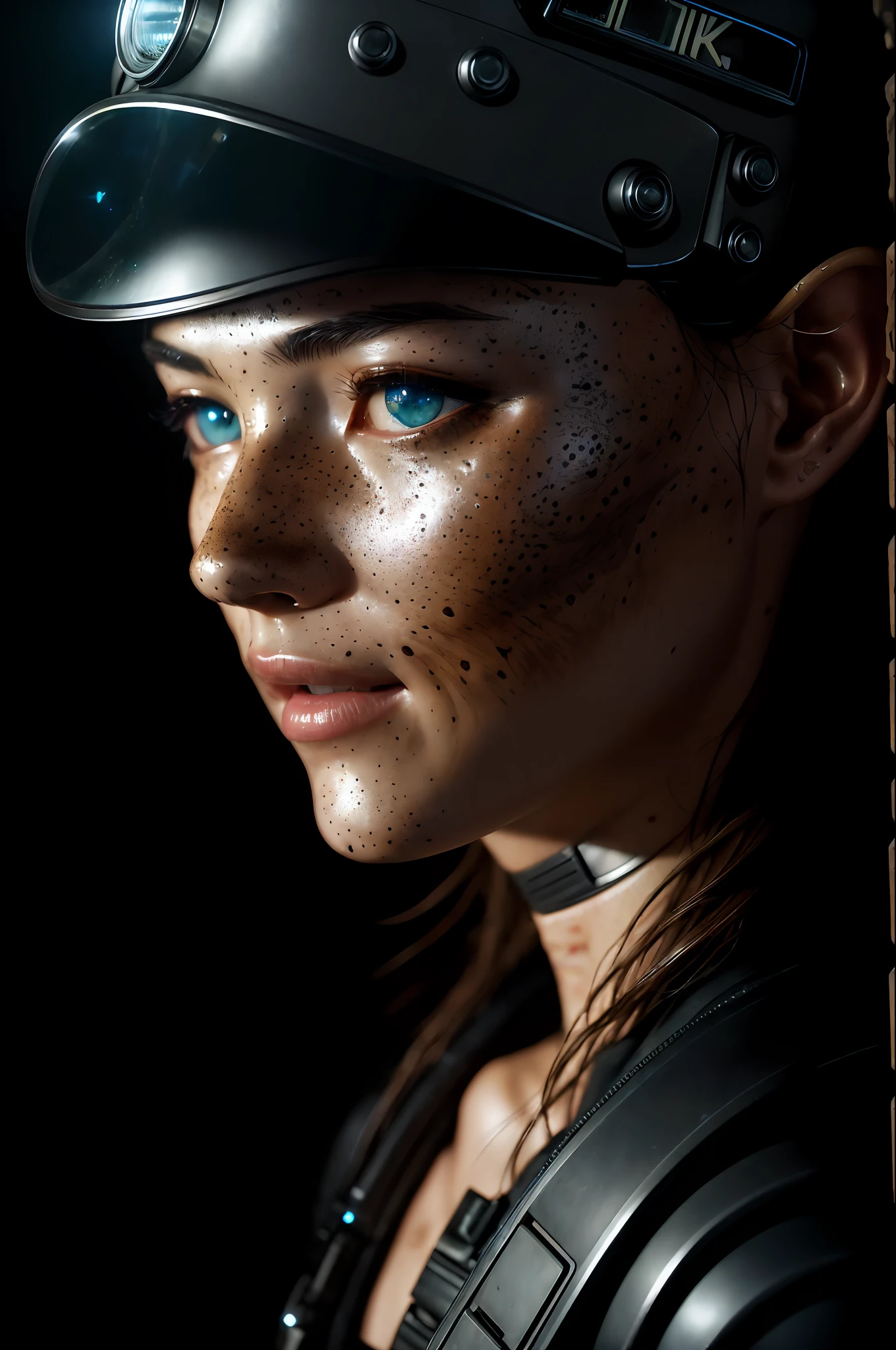 Film, ((Face close-up)), best quality, sharp graphics, diffuse light, (Detail is clear for every hair on the face), 1elf, angelic, sexy, nsfw, sexy woman, depth of eyes, (go, science fiction, (beautiful illuminated eyes), realistic photo, hdr, nikon d850, ((vibrant, realistic photo, realistic, dramatic, sharp focus, 8k)), (light freckles: 0.6), subsurface scattering, sharp details, retouched and complex, by Greg Rutkowski, by (Jeremy Lipking,:0.8), ((junji ito)), by ralph bakshi,((Silent Hill)), H.R. Giger, Beksinski, (complex details: 1.12), hdr, (intricate details, hyperdetailed:1.15), apocalyptic background, background stuff, highly detailed, (dark:1.3), dark, dimmed, hdr, vignette, (dark atmosphere:0.8)