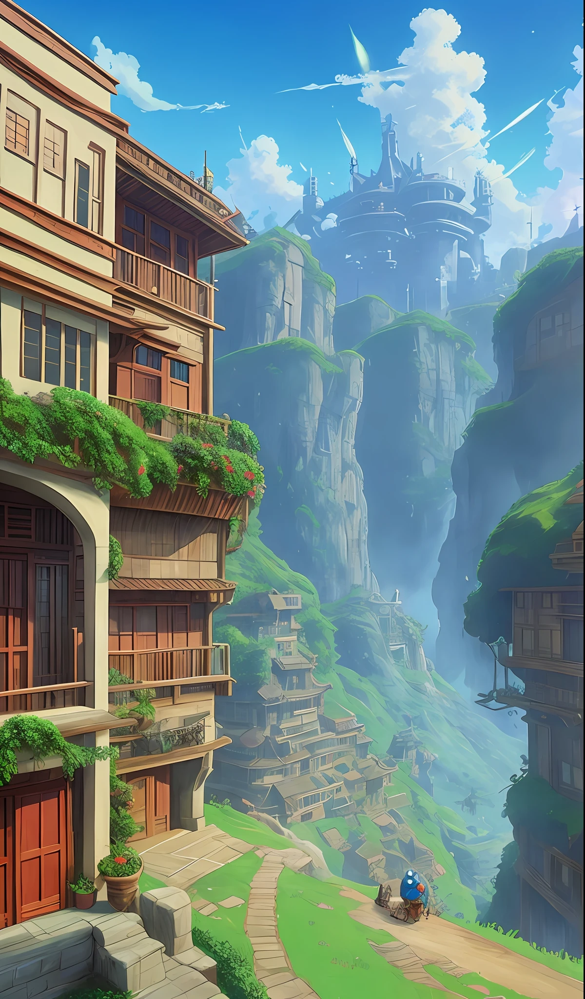 Howl's Moving Castle Ghibli, Hayao Miyazaki, Nausicaa Ghibli, Breath of the Wild, Epic, Huge Old Vietnam Apartment Building