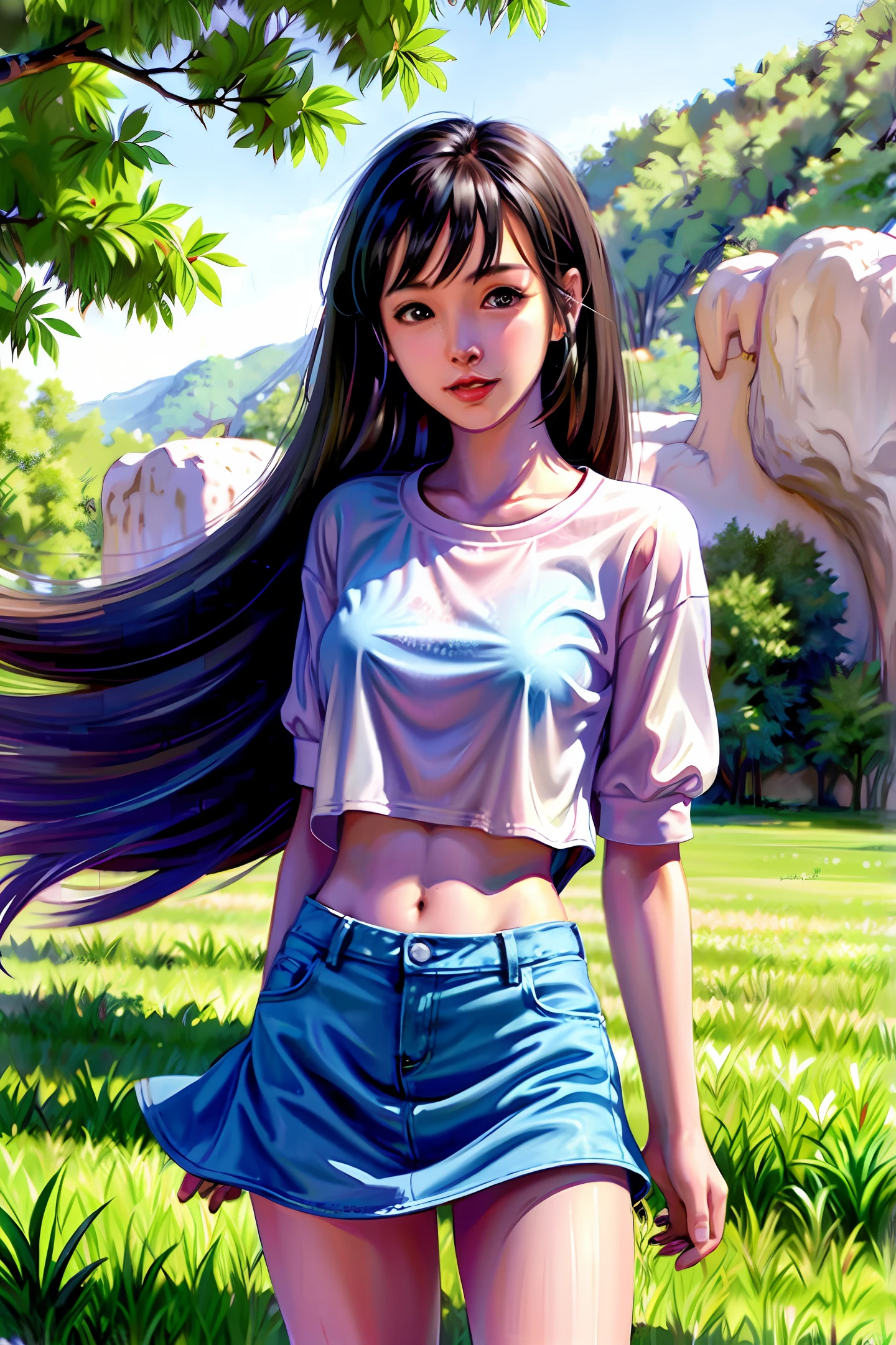 Girly, crop top, display, wet, illustration