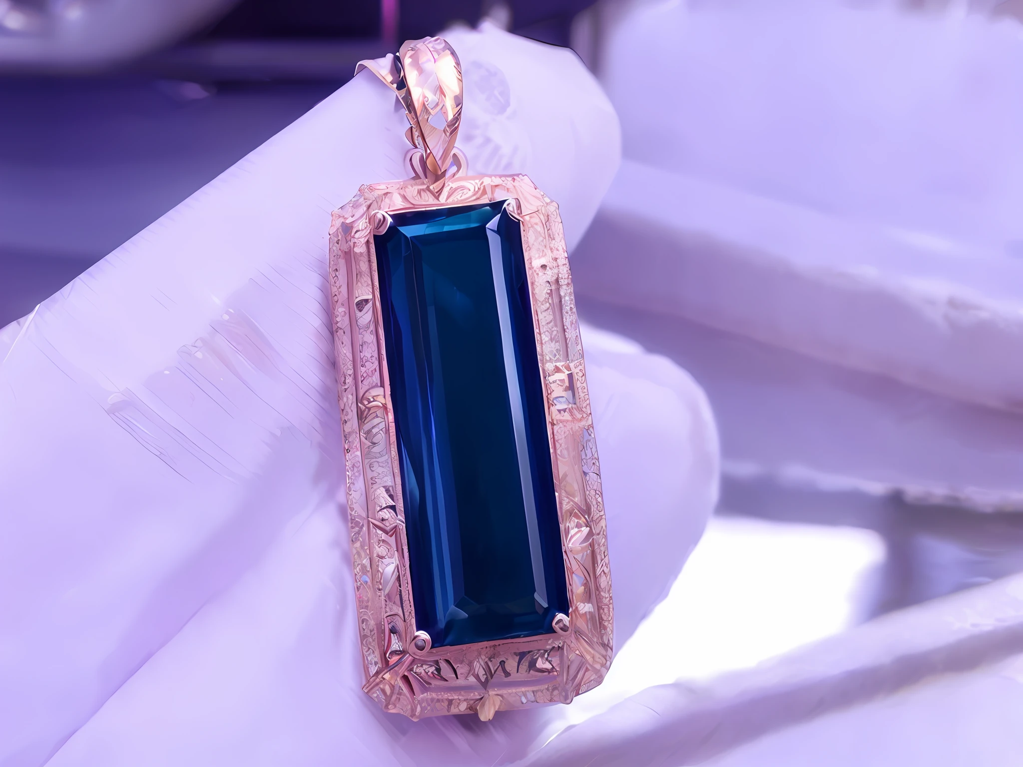 This is an elegant jewelry piece - the emerald emerald pendant with diamonds, captured with an 8K HD lens, always showing the beauty of green, the emerald gemstones used in sapphires that shine on a crystal base, 8K and 4K panorama, and according to the characteristics of the jewelry, it incorporates delicate emoji expressions to create a unique jewelry visual feast.