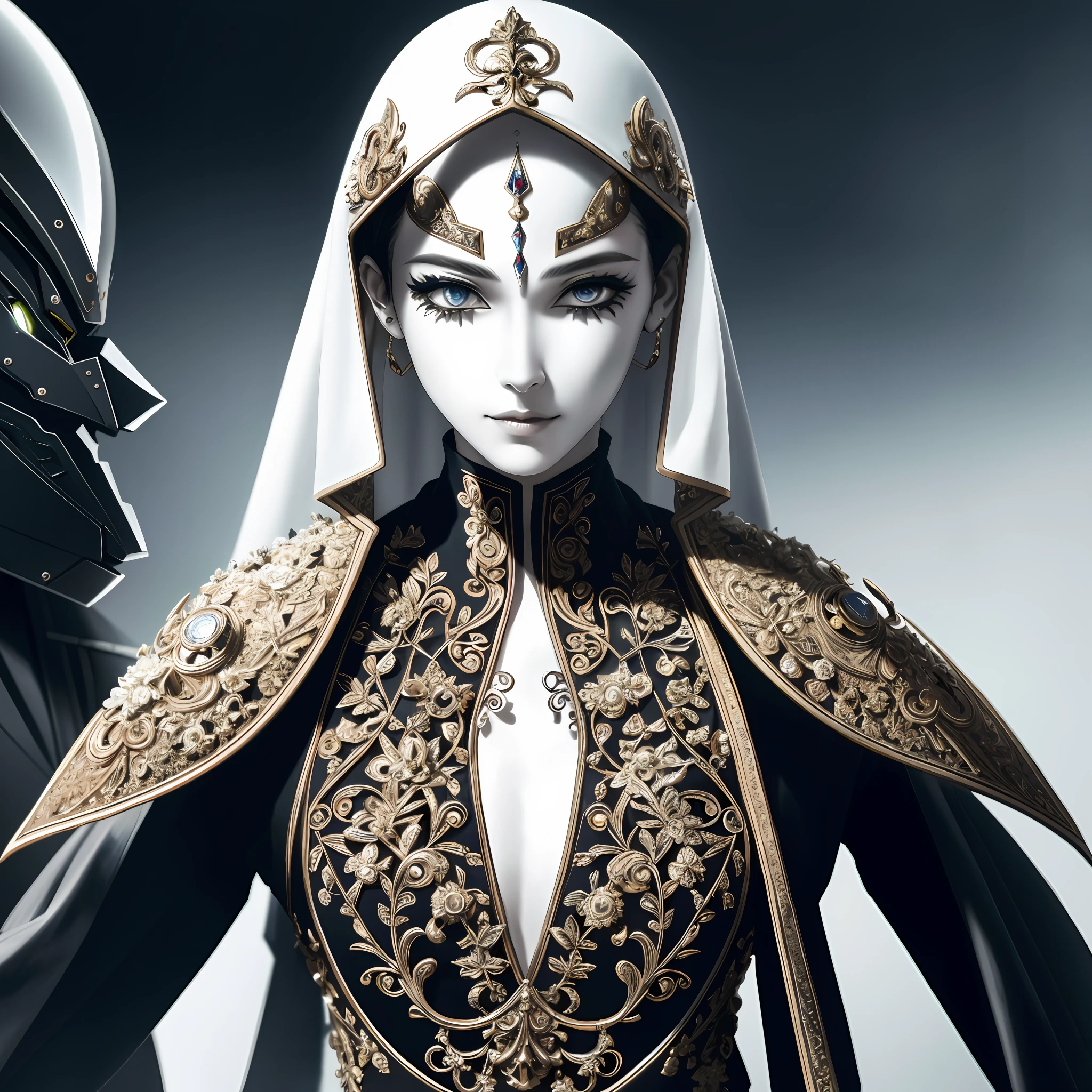 Close-up, Enigmatic, Martian knight fashion, poster-like, transcendent allure, Enchanted, Knightcore fashion, arcane atmosphere
best quality, high quality, absurdres, masterpiece, beautiful, intricate details,