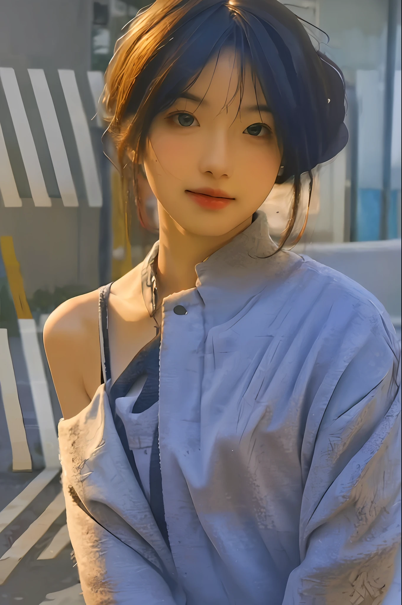 Best quality,masterpiece,ultra high res,(photorealistic:1.4),1girl,shoulder,charming,Looking at the camera,