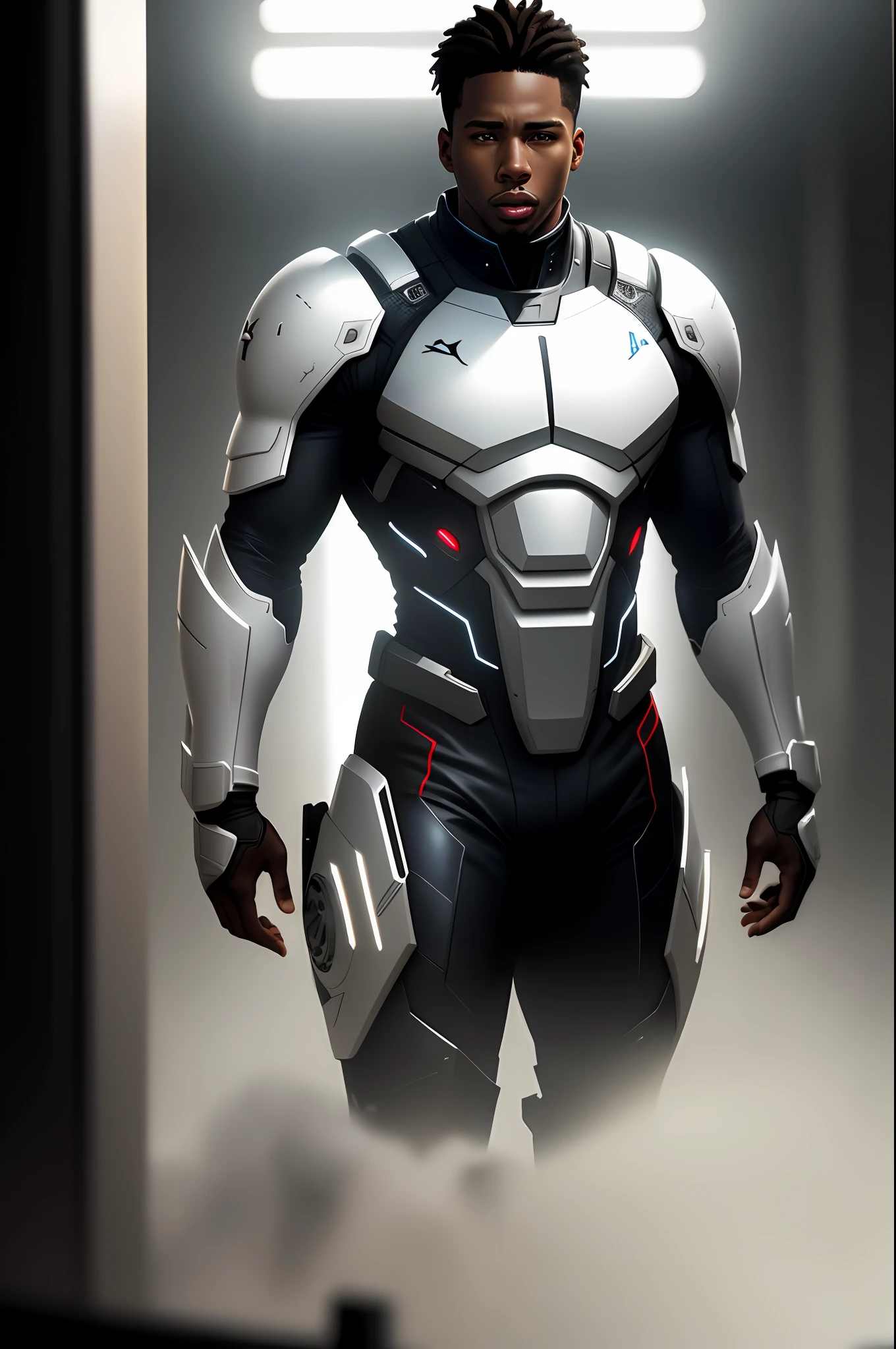 A man named Michael Bakari Jordan Realistic, 4k, ultra detailed, epic, cinematic lighting, photography, film style, natural light, natural blur, photorealism, cinematic rendering, ray tracing, highest quality, highest detail, cinematic, blur effect, long exposure, 4K, moody lighting,