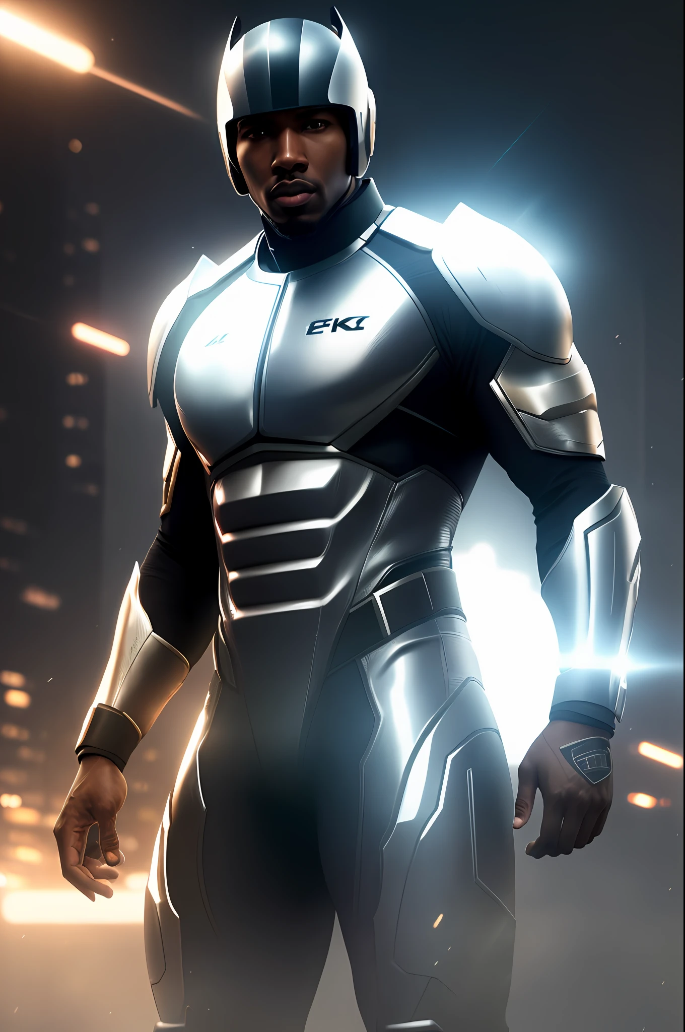 A man named Michael Bakari Jordan Realistic, 4k, ultra detailed, epic, cinematic lighting, photography, film style, natural light, natural blur, photorealism, cinematic rendering, ray tracing, highest quality, highest detail, cinematic, blur effect, long exposure, 4K, moody lighting,