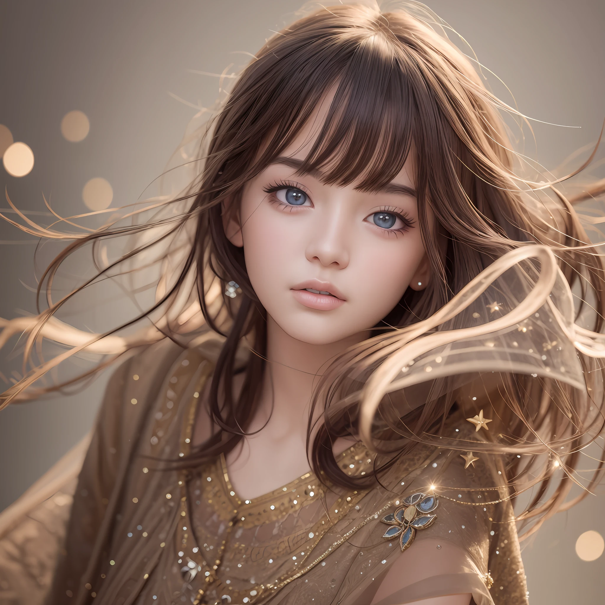Best quality, realistic, photorealistic, highly detailed, very delicate and beautiful, RAW photos, professional lighting, face lights, depth of field, solo focus, full body, 27 year old woman (dark night, beach, starry sky): 1.4), brown hair, brown eyes, small head, fashion girl, beautiful eyes, small breasts, real face, real skin, realistic face, realistic skin, detailed eyes, Detailed facial features, detailed clothing features, (transparent) ), (fashion hairstyles: 1.3) dynamic poses, viewer look, simple background, detailed face and chest, (pureerosface_v1:0.33), (ulzzang-6500:0.33),