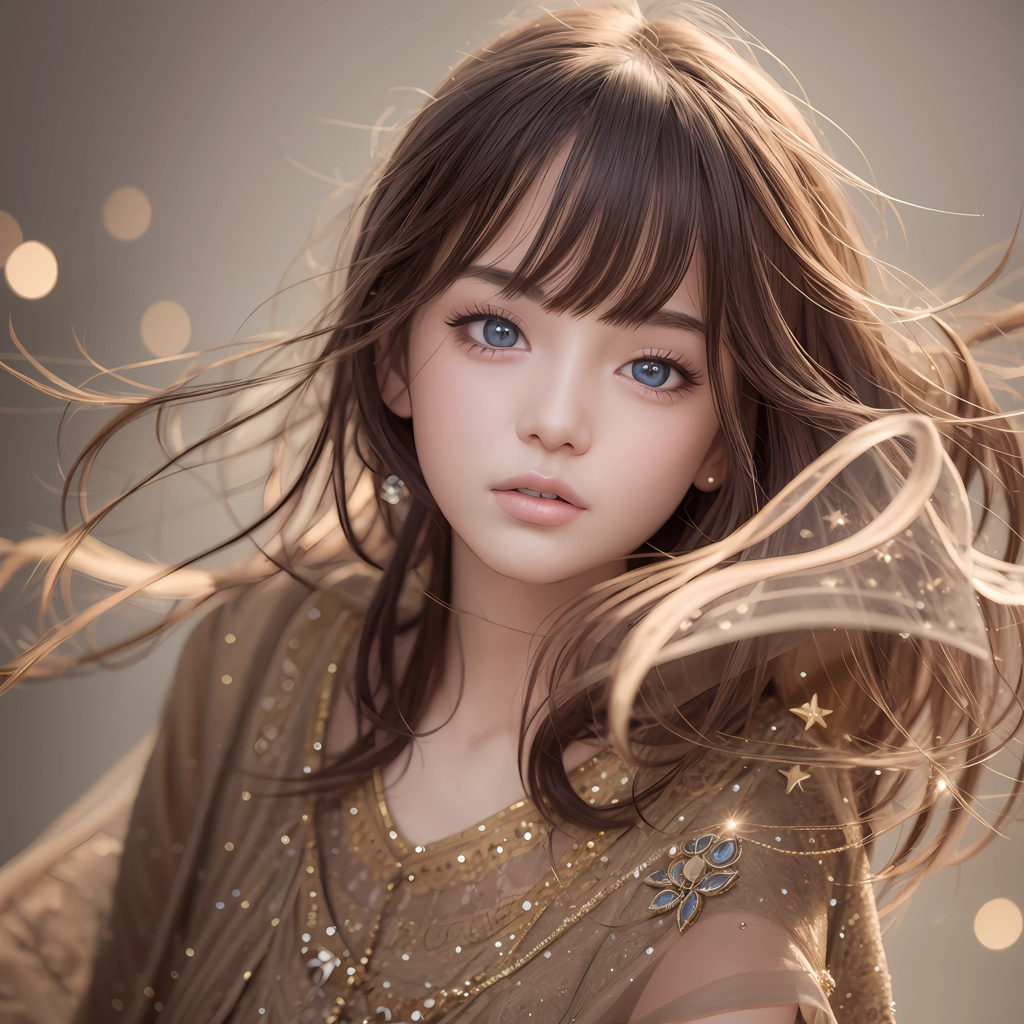 Best quality, realistic, photorealistic, highly detailed, very delicate and beautiful, RAW photos, professional lighting, face lights, depth of field, solo focus, full body, 27 year old woman (dark night, beach, starry sky): 1.4), brown hair, brown eyes, small head, fashion girl, beautiful eyes, small breasts, real face, real skin, realistic face, realistic skin, detailed eyes, Detailed facial features, detailed clothing features, (transparent) ), (fashion hairstyles: 1.3) dynamic poses, viewer look, simple background, detailed face and chest, (pureerosface_v1:0.33), (ulzzang-6500:0.33),
