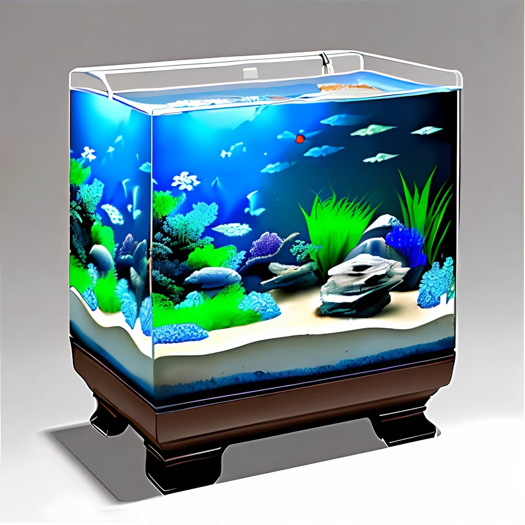 Large blue and white porcelain fish tank