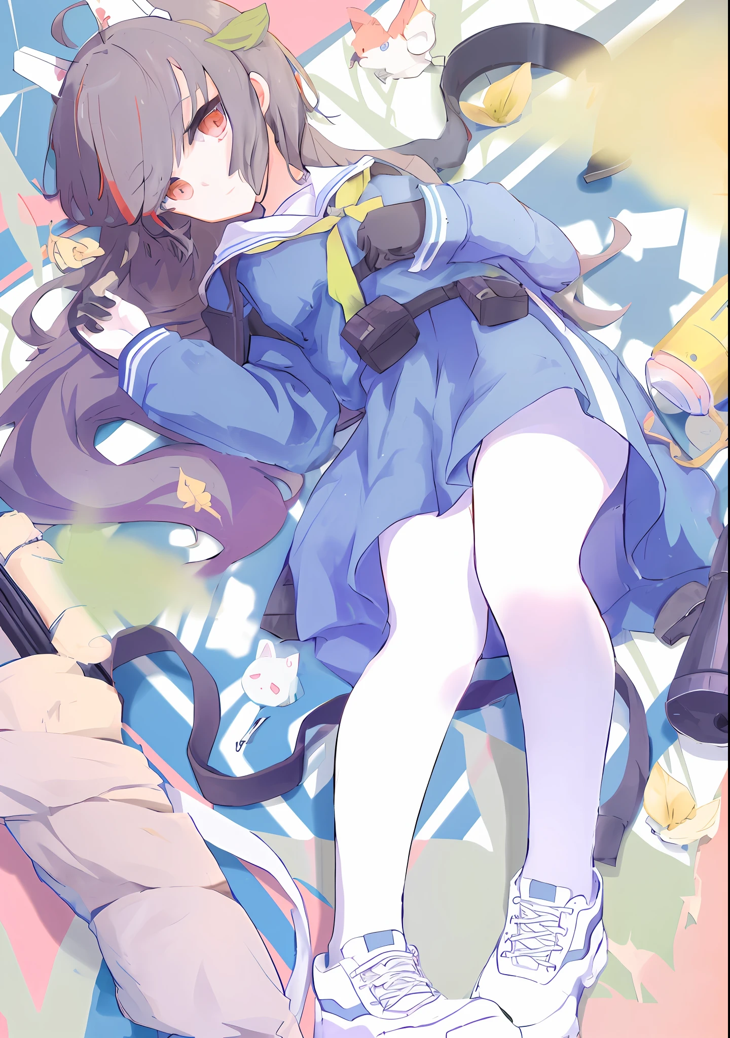 anime girl laying on the ground with a gun in her hand, kantai collection style, girls frontline style, from girls frontline, azur lane style, zerochan art, girls frontline cg, by Shitao, fine details. girls frontline, top rated on pixiv, anime moe artstyle, lolish, pixiv, girls frontline