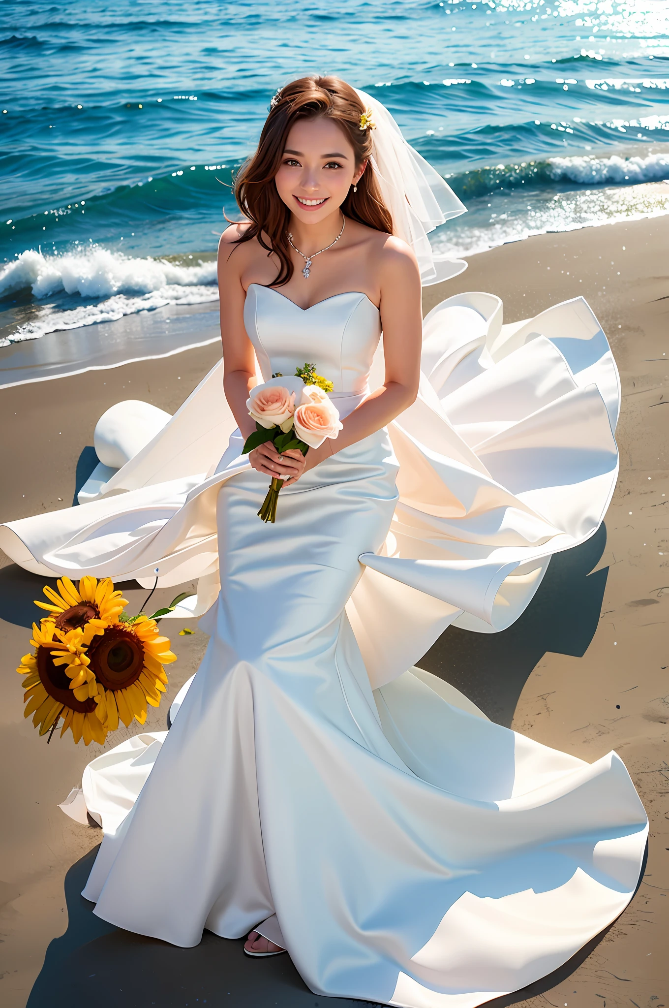 Dress, sandy beach