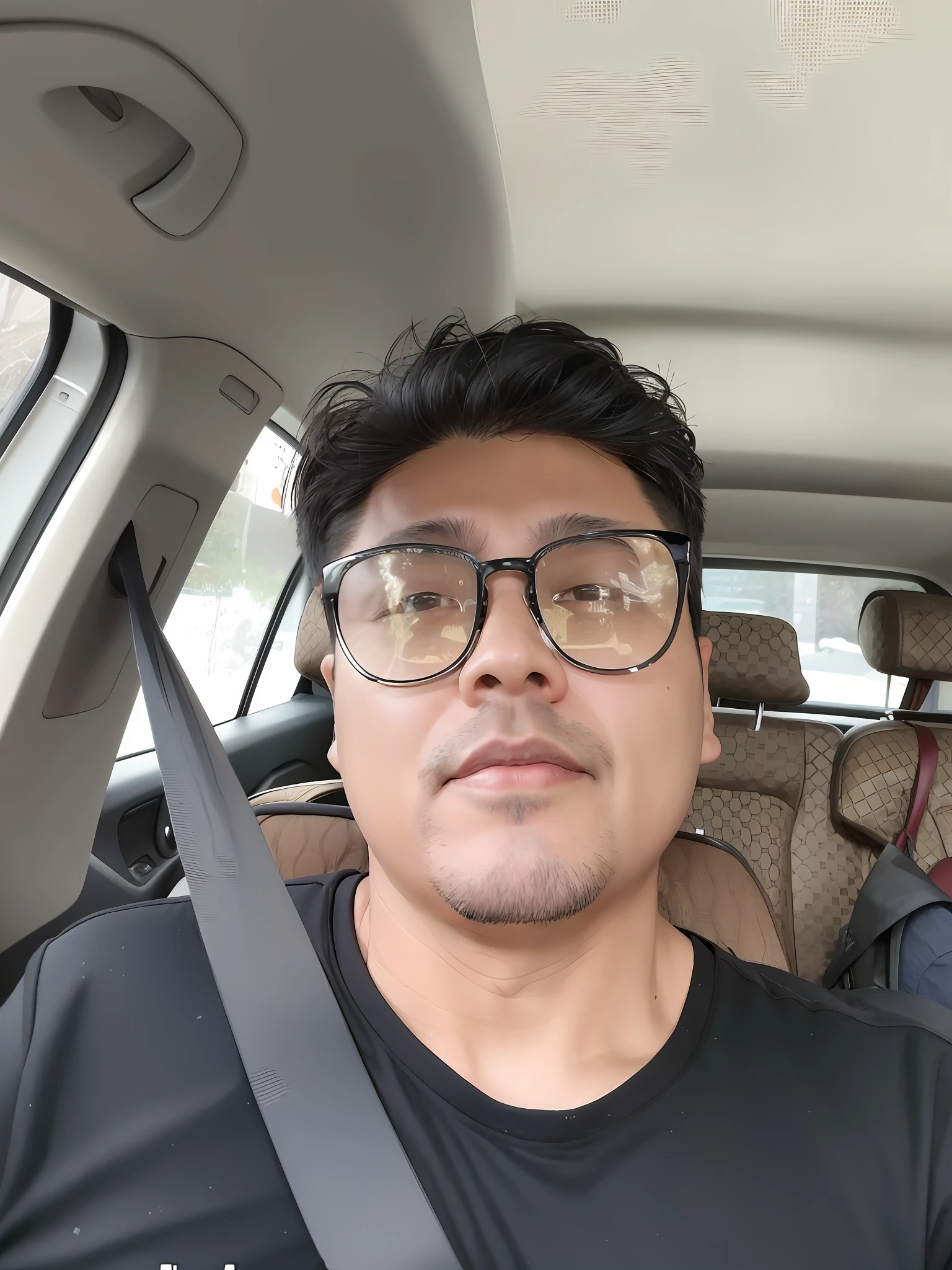 there is a man sitting in the back seat of a car, 38 years old, 4 0 years old man, 3 , 3 2 years old photograph, 45 years old men, sangsoo jeong, 35 years old, south korean male, 3 5 years old, 2 8 yearsjune hyung
