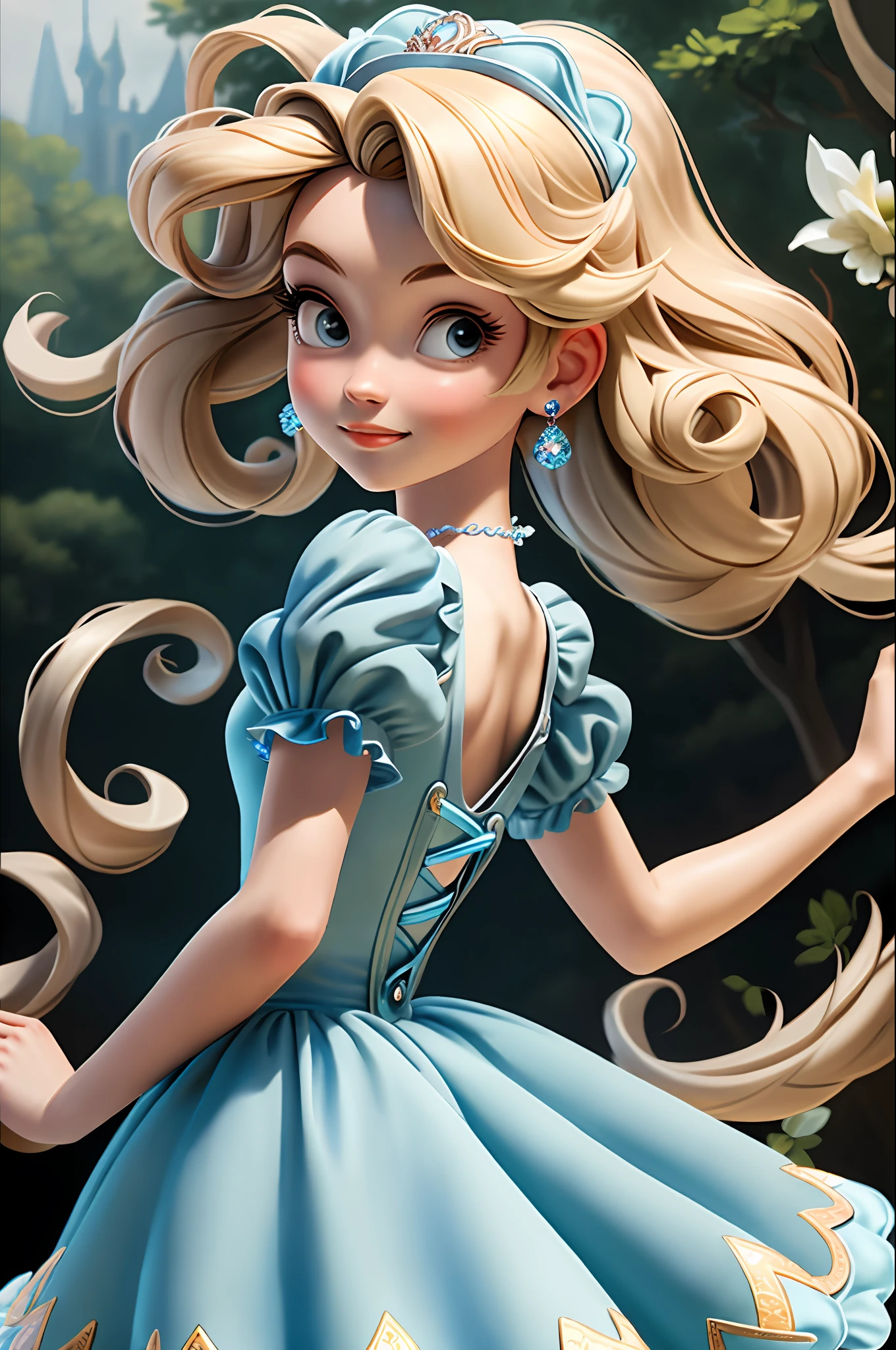 Masterpiece, Best Quality, One Girl, Solo, Cinderella, 3DMM