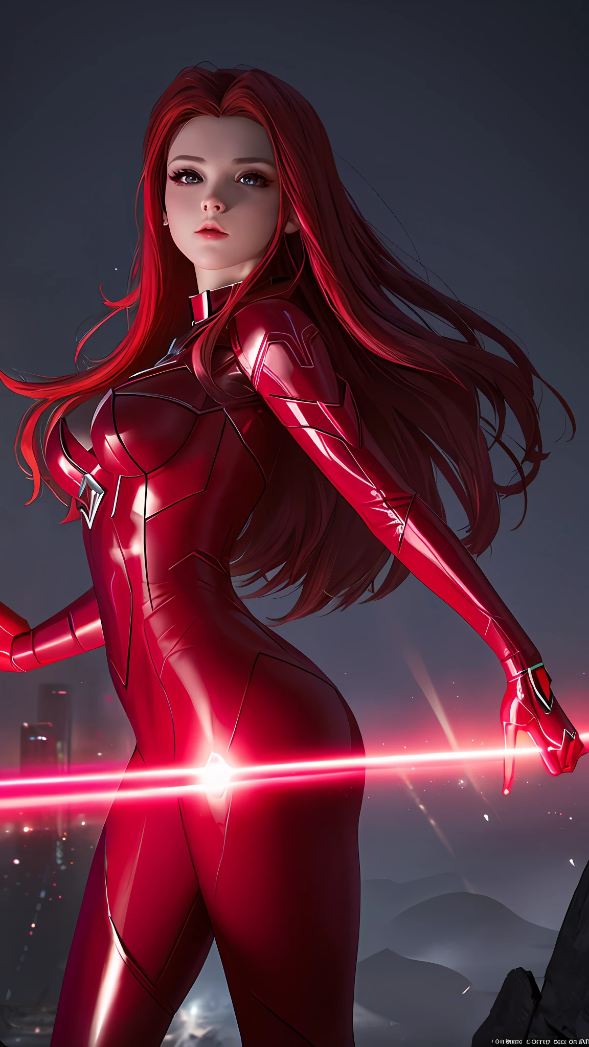 Wanda the scarlet witch, releasing from her hands red magic, sexy, perfect body, ((transparent plastic clothing)), fire involving the character, cyberpunk, fitnes model, thin, side position, photography, diffuse side lighting, soft details, octane, artstation trend, luminous particles in the air, scary scenery, ultra high detail, ultra realistic, cinematic, dark scenery, fog at night, unreal engine engine, 16k, ((by Marvel))