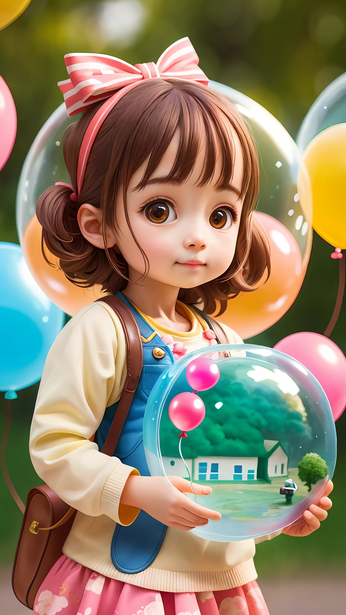 A girl with a zoo, many balloons, happy, happy, perfect quality, clear focus (clutter-home: 0.8), (masterpiece: 1.2) (Realistic: 1.2) (Bokeh) (Best quality) (Detailed skin: 1.3) (Intricate details) (8K) (Detail eyes) (Sharp focus), (Happy)