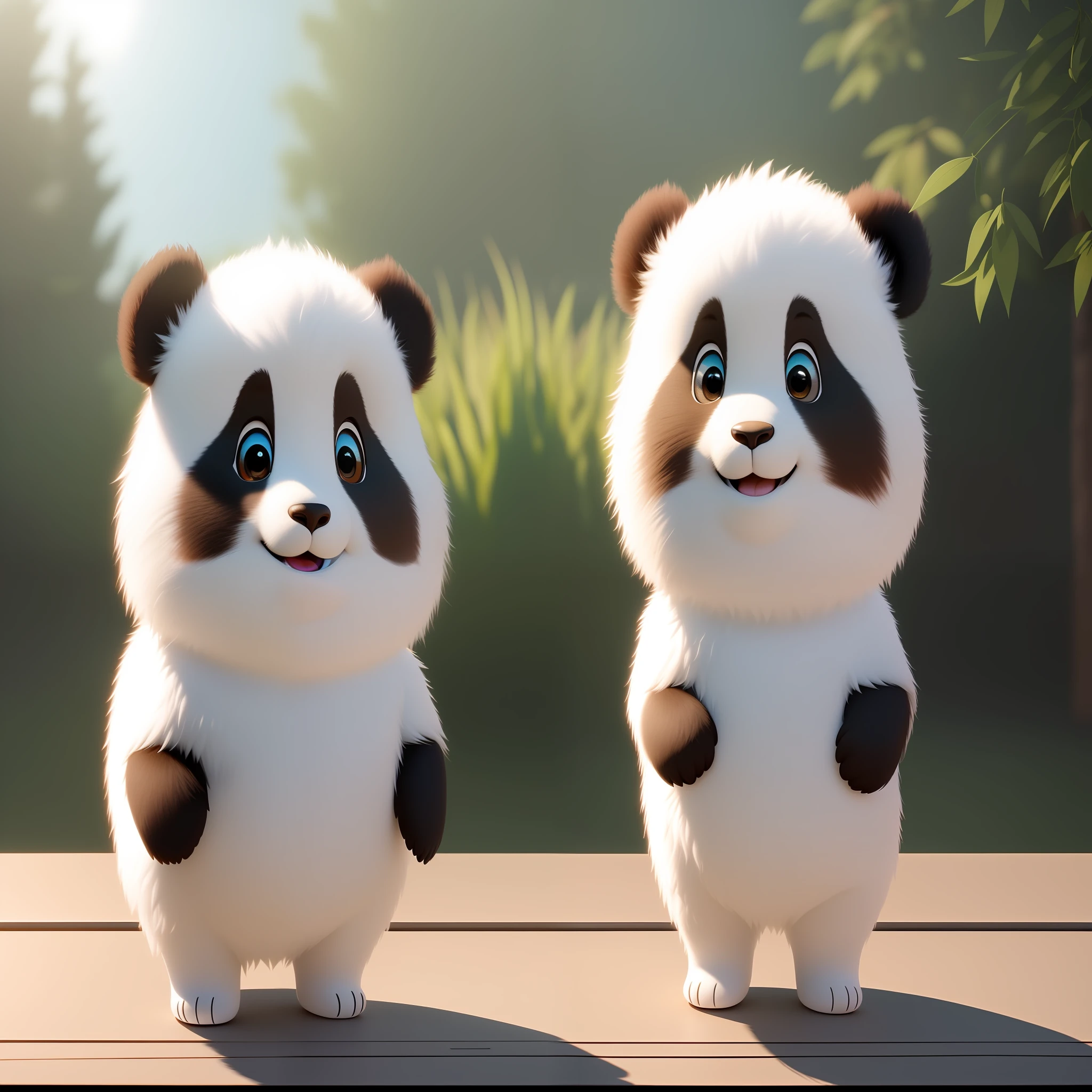 (masterpiece), (best quality), (ultra-detailed), (full body:1.2), Super cute, Baby, Pixar, Baby panda in pajamas, Big bright eyes, Fluffy, Smile, Delicate and fine, Fairy tales, Incredibly high detailed, Pixar style, Bright color palette, Natural light, Simple background with pure color, Octane render, Trending on Artstation, Gorgeous, Ultra wide angle, 8k, HD, Realistic