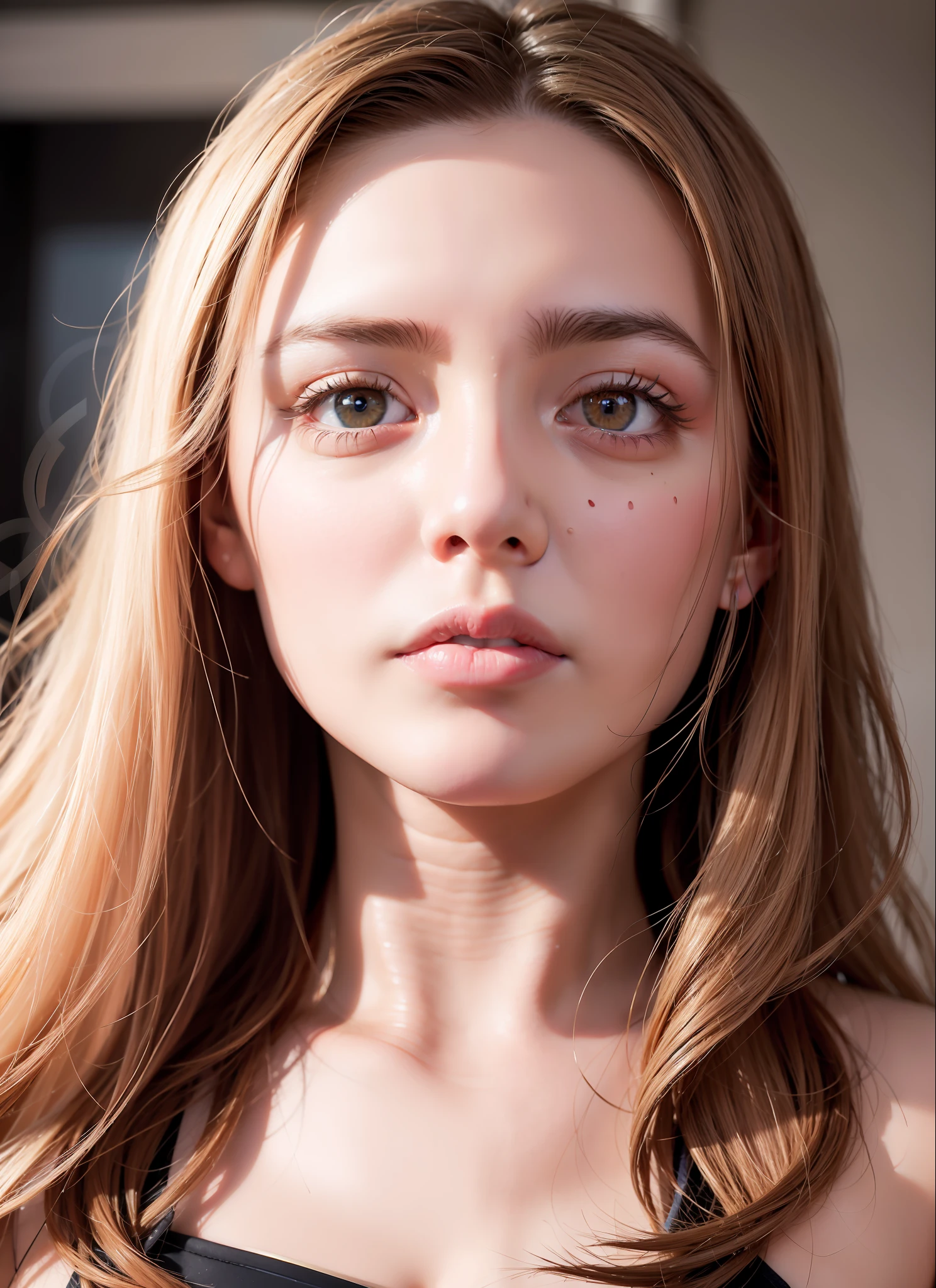 (realistic, photo-realistic:1.37),(8k, RAW photo, best quality, masterpiece:1.2),pink eyes, cute, ultra-detailed,heart-shaped pupils,physically-based rendering, ultra high res, front lighting, looking at viewer,photorealistic,realistic, solo, photorealistic, best quality,extremely detailed face,extremely detailed eyes and face, beautiful detailed eyes,absurdres, incredibly absurdres,Messy hair, floating hair,close-up,portrait,