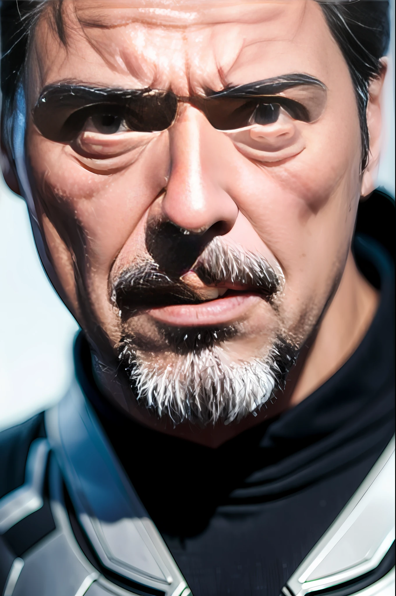 Marvel, Old man Tony Stark, realistically, dynamic lights, old, gray stubble, full shoot, (extremely detailed CG unity 8k wallpaper), trending on ArtStation, trending on CGSociety, High Detail, Sharp focus, dramatic, photorealistic