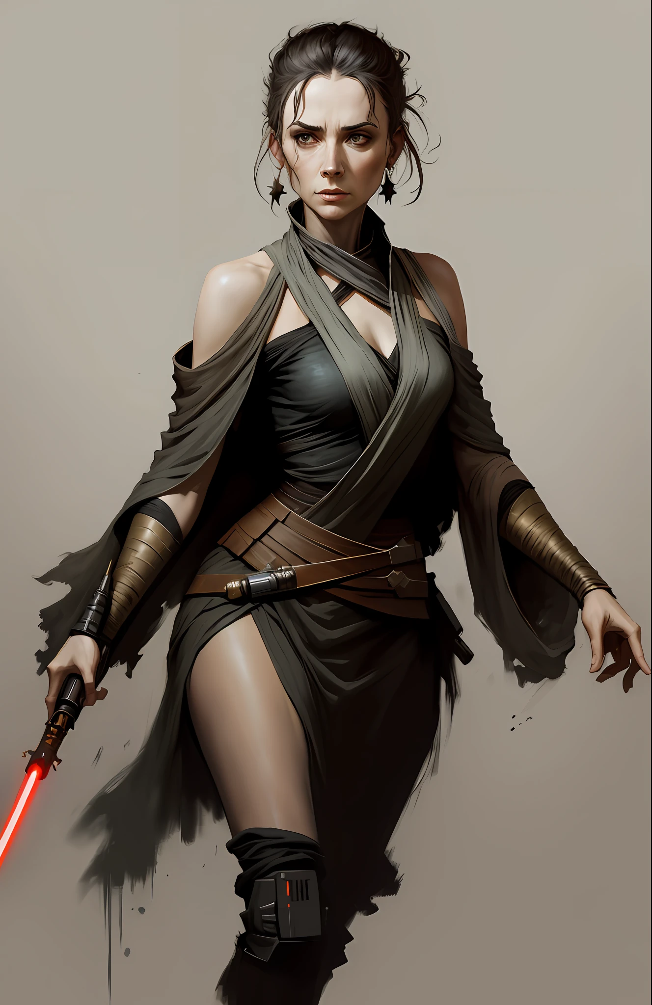 A Star Wars’s Jedi Grandmaster in the style of Mark Demsteader