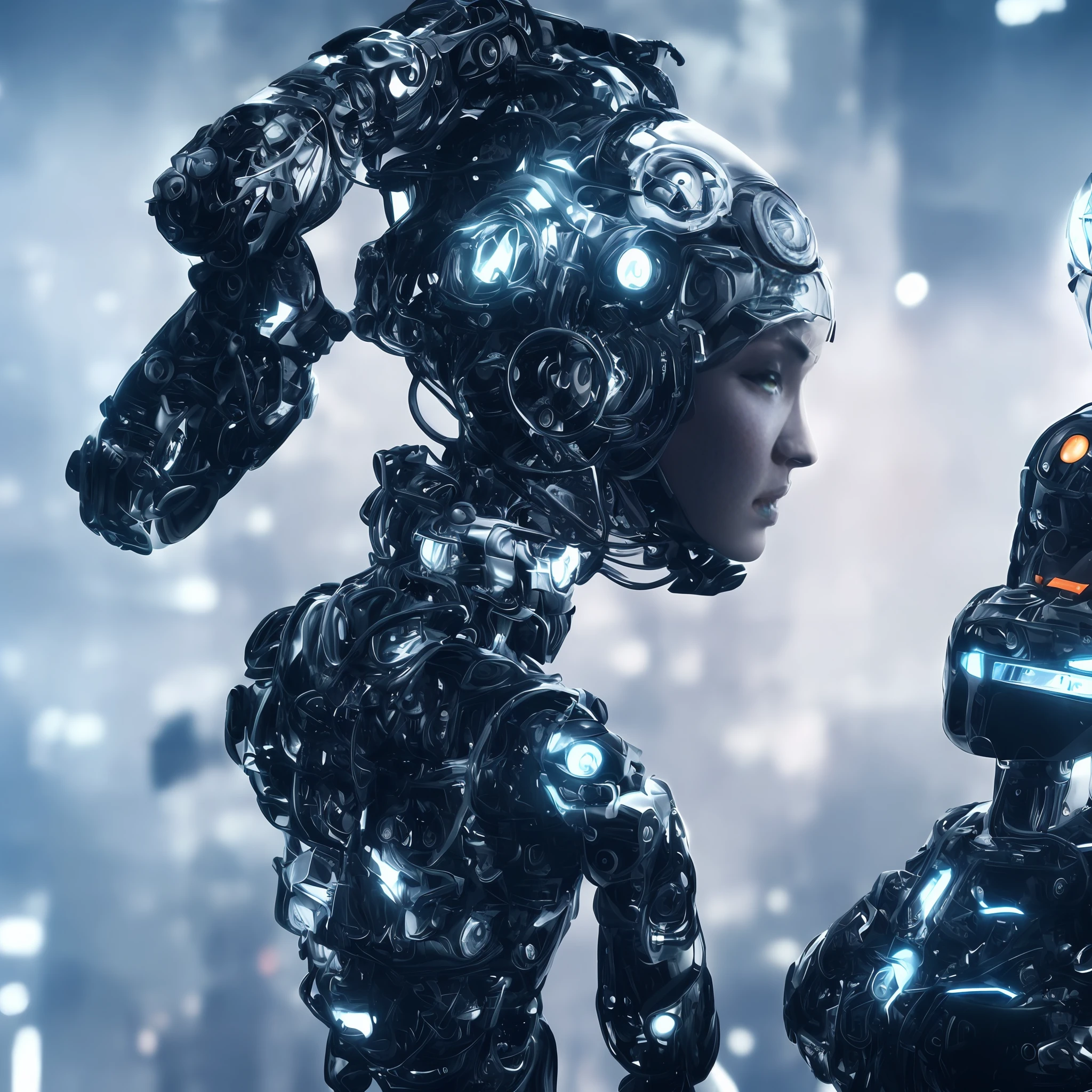 photo of (bs_purpalpaca), a woman, ((curly hair)), Cyborgdiffusion, ((robot arm)), tattoos, cyberpunk, neon, modelshoot style, (extremely detailed CG unity 8k wallpaper), photo of the most beautiful artwork in the world, professional photorealistic picture, NIKON, Antonio Moro, trending on ArtStation, Intricate, High Detail, Sharp focus, dramatic, photorealistic, (surrounded by men:1.2), ((looking at viewer:1.4)), (detailed eyes:1.2), (closeup:1.1), ((physical contact with man:1.4)), (perfect eyes), rain