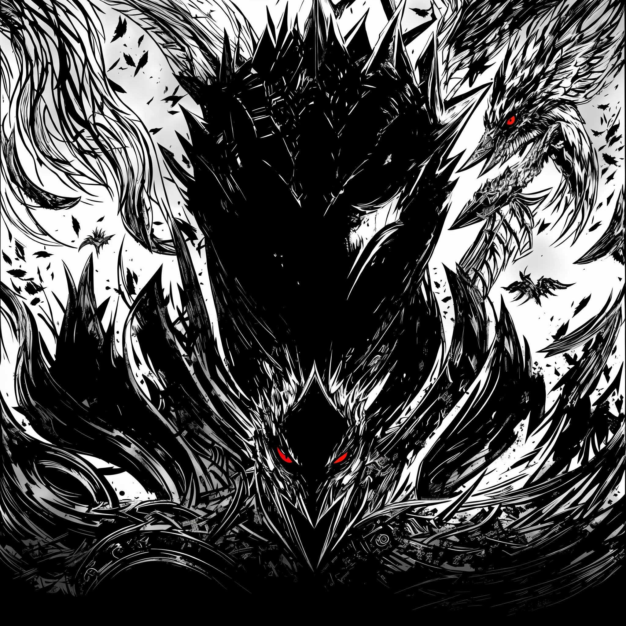 a black and white drawing of a bird with a long beak, berserk art style, from berserk, in berserk manga, berserk manga, portrait of guts from berserk, guts from berserk, guts berserk, berserk guts, berserk style, mark riddick, highly detailed dark art, dark soul concept, dark souls art